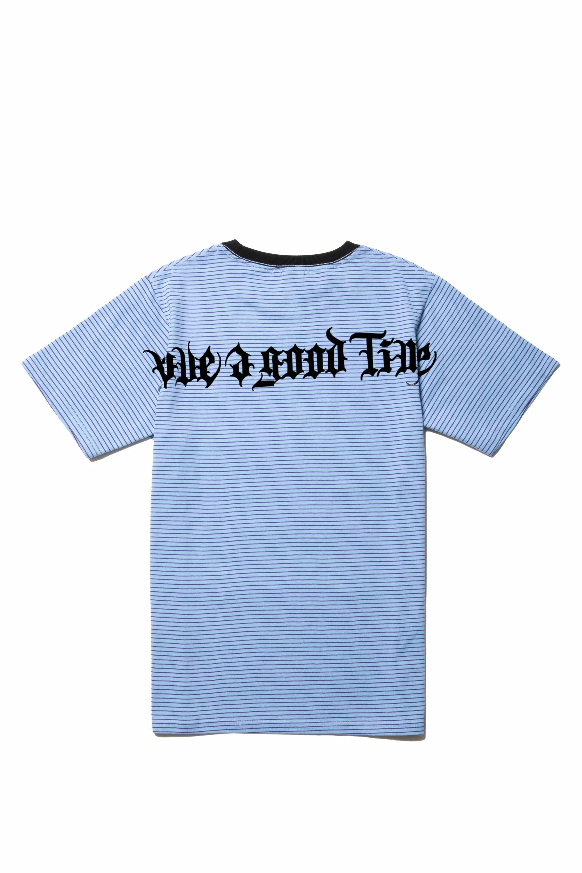 GOTHIC OLD ENGLISH SIDE LOGO STRIPED S/S TEE BLUE