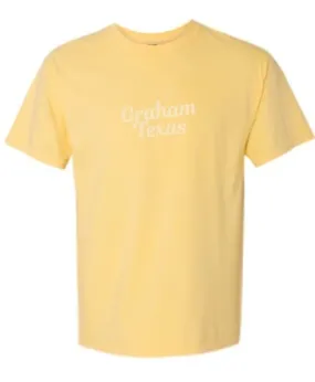 Graham Texas Puff Print Tee - Yellow