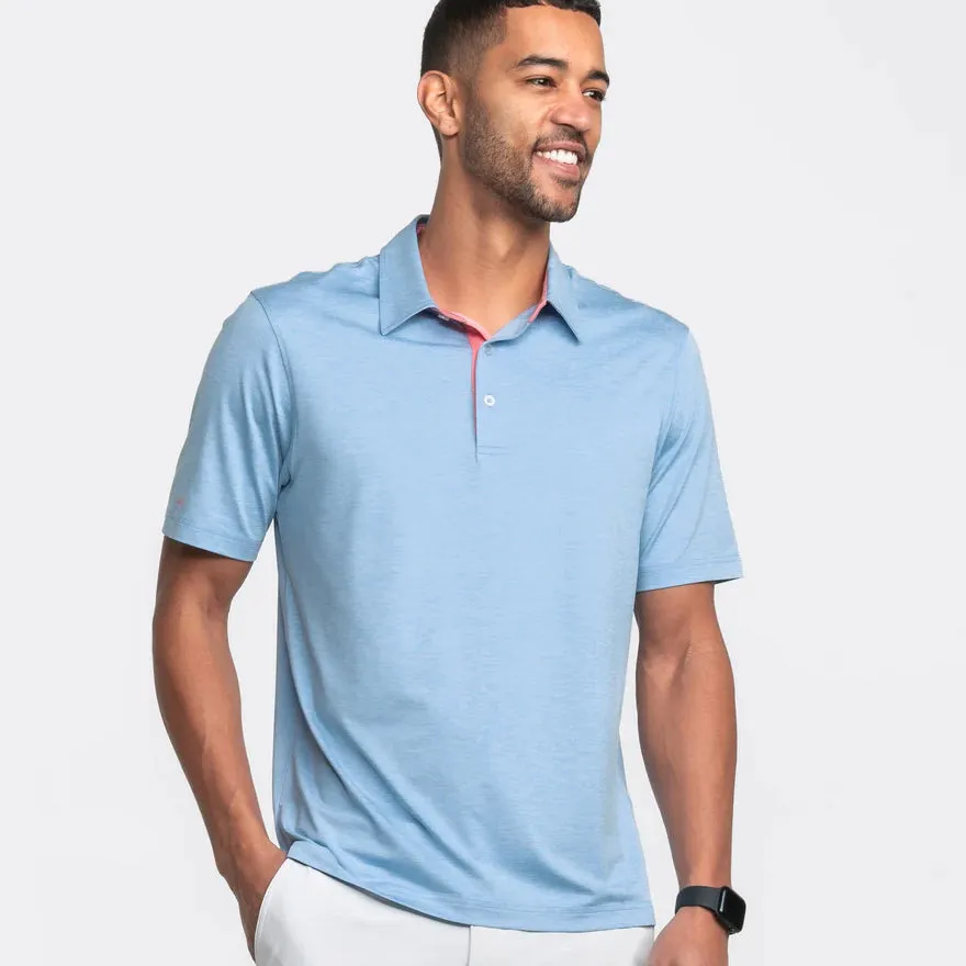 Grayton Heather Polo - Blue Dream