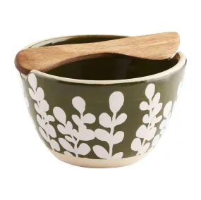 Green Pinehill Dip Bowl Set