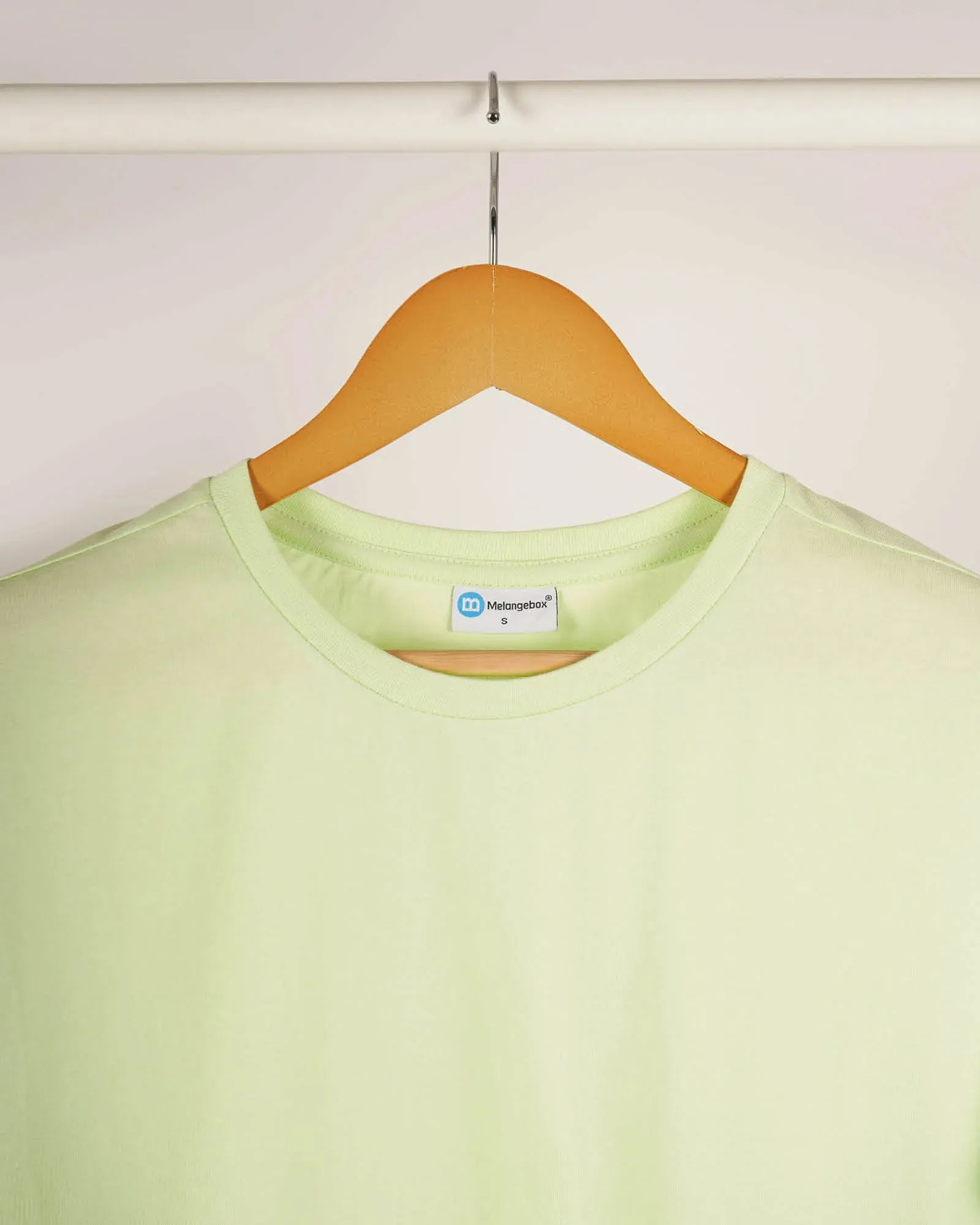 Half Sleeves Crew Neck: Neon Green