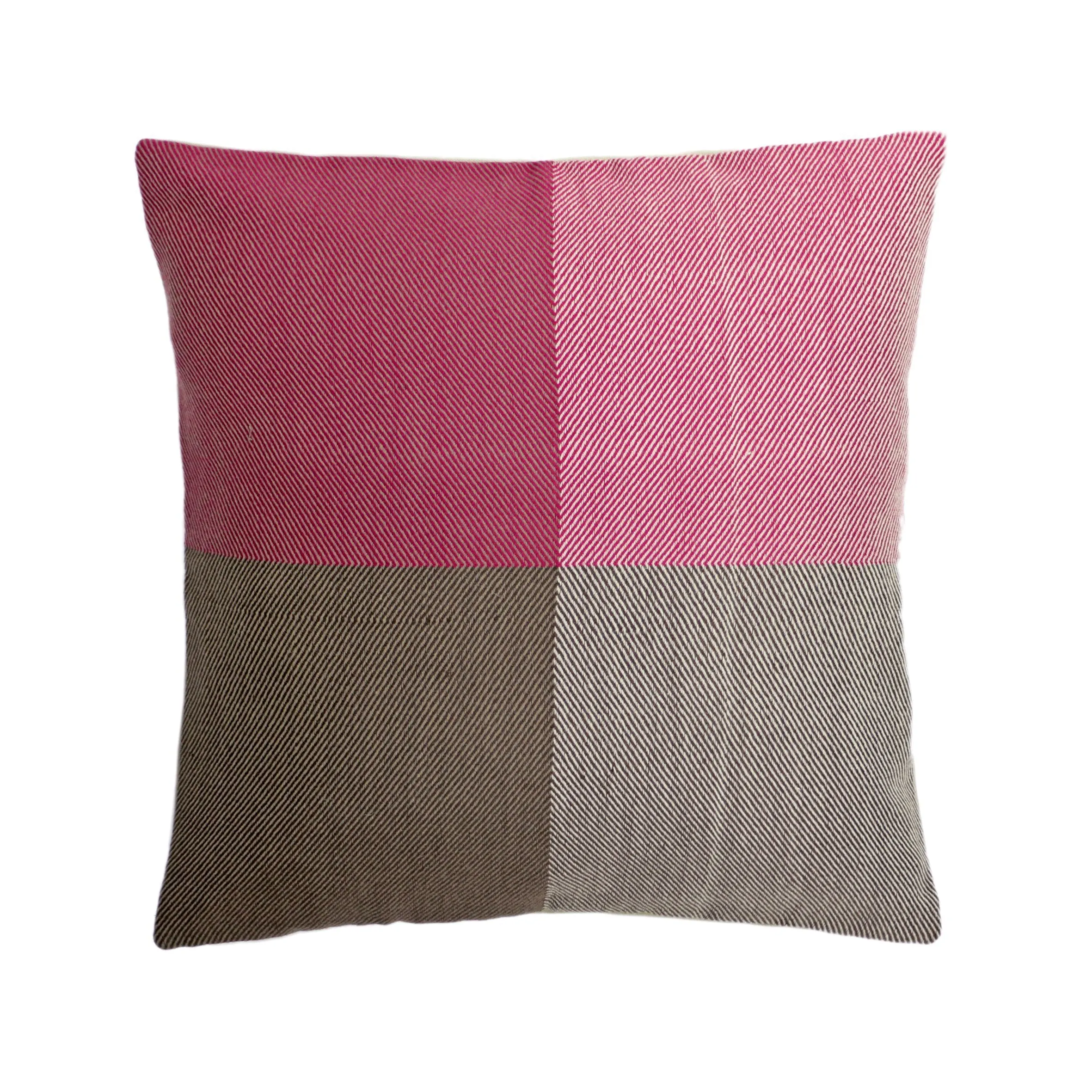 Handwoven cushion cover - Himalayan Merino Wool - Jewel Pink