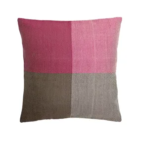 Handwoven cushion cover - Himalayan Merino Wool - Jewel Pink