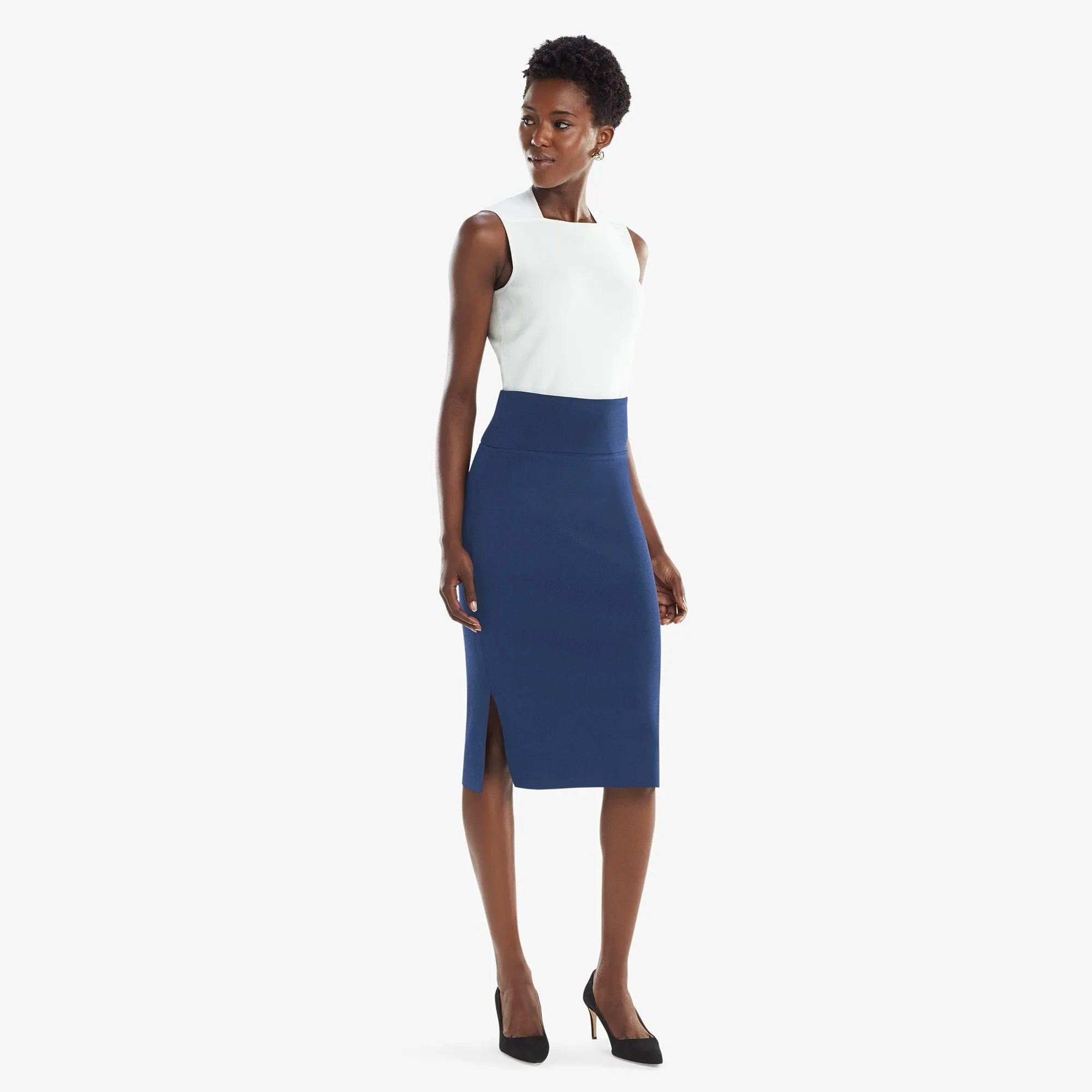 Harlem Skirt - Jardigan Knit :: Regent Blue