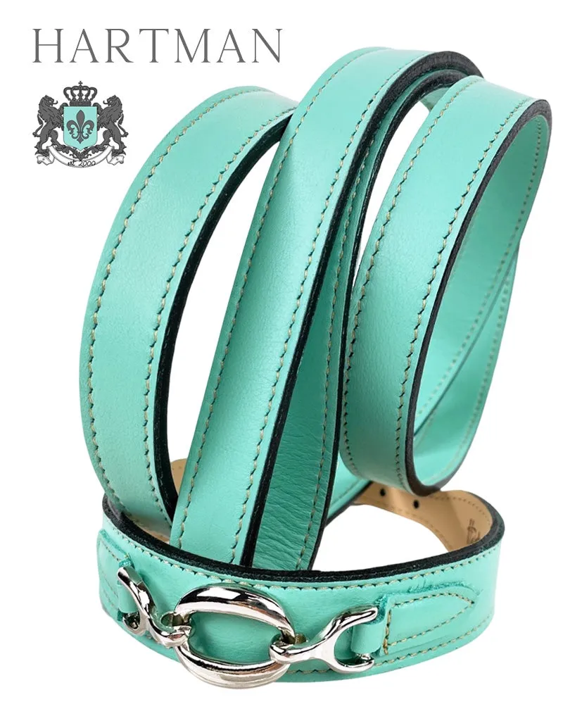 Hartman Dog Leash in Turquoise & Nickel