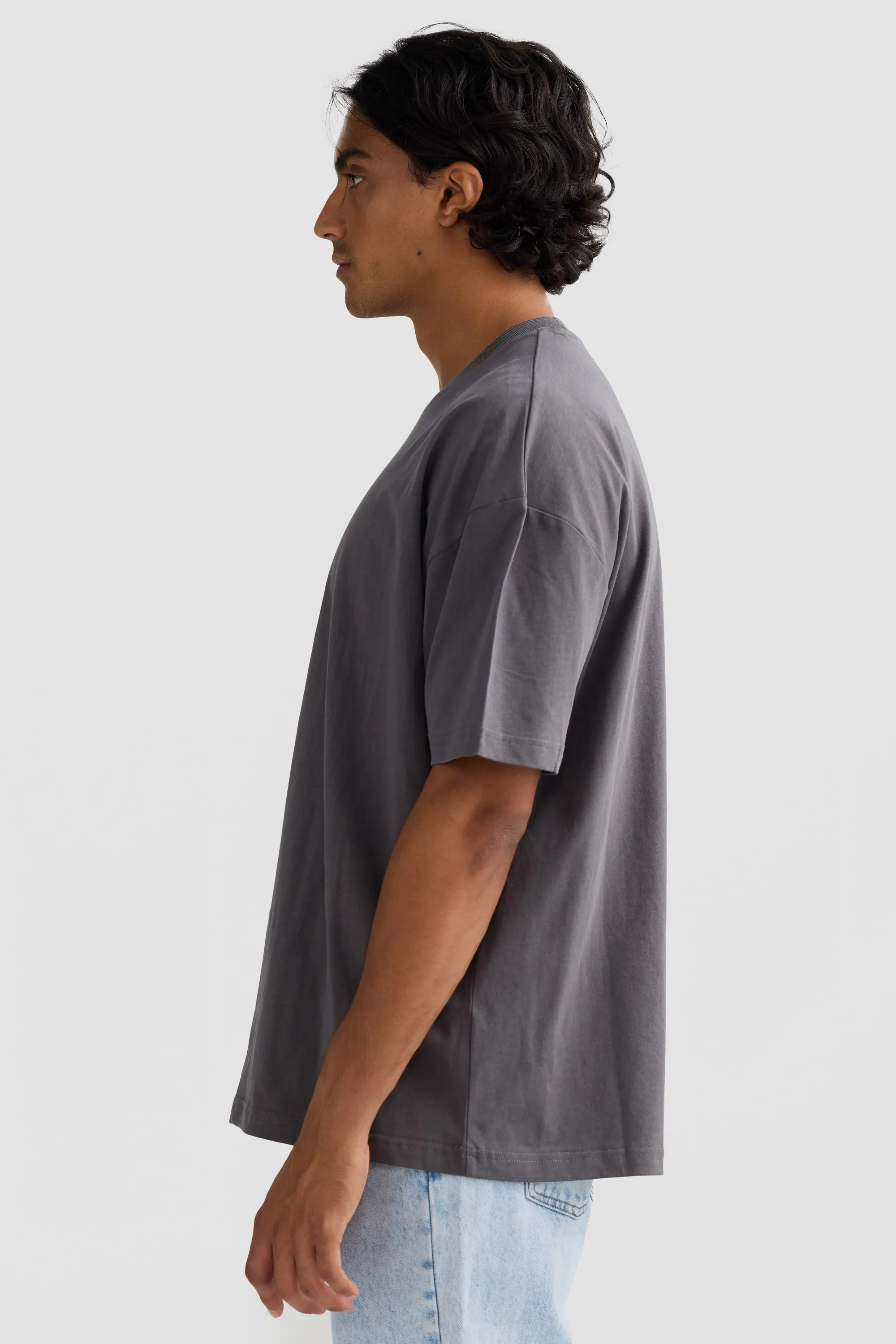 Henderson Box Fit T Shirt Charcoal