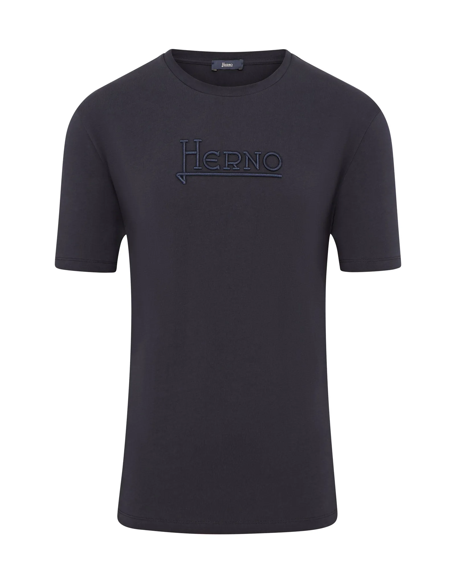 Herno HERNO Embroidery Short Sleeve T-shirt (Navy)