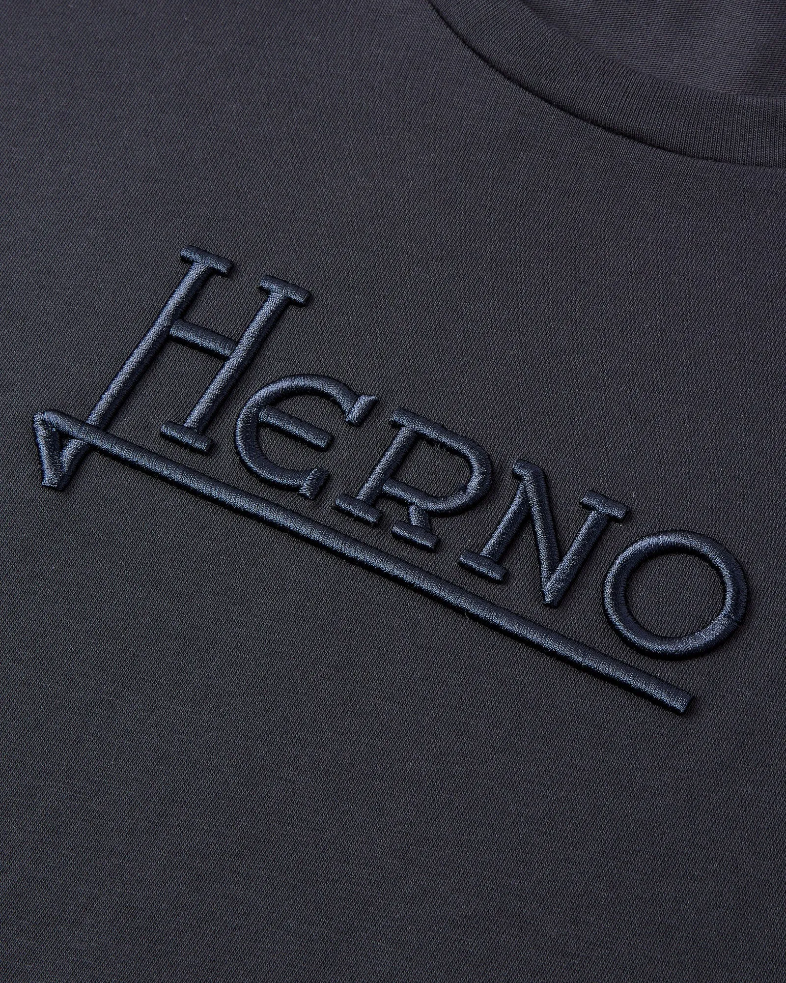 Herno HERNO Embroidery Short Sleeve T-shirt (Navy)