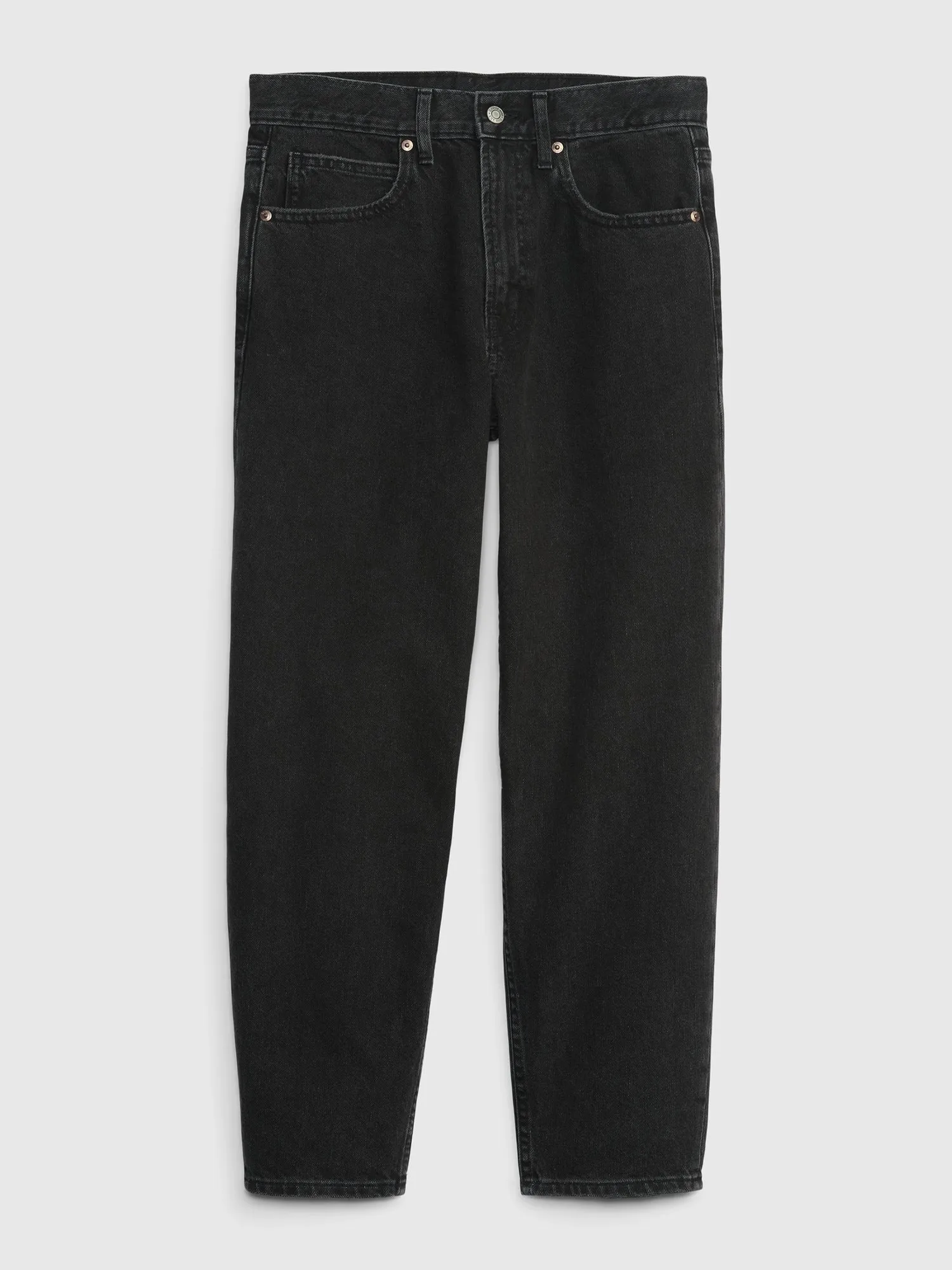 High Rise Barrel Jeans with Washwell