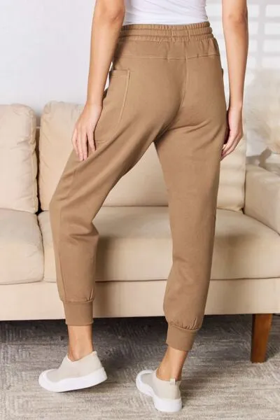 High Rise Relaxed Joggers in Mocha