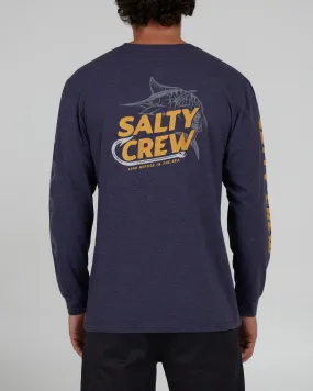 Hook Up Navy Heather L/S Premium Tee