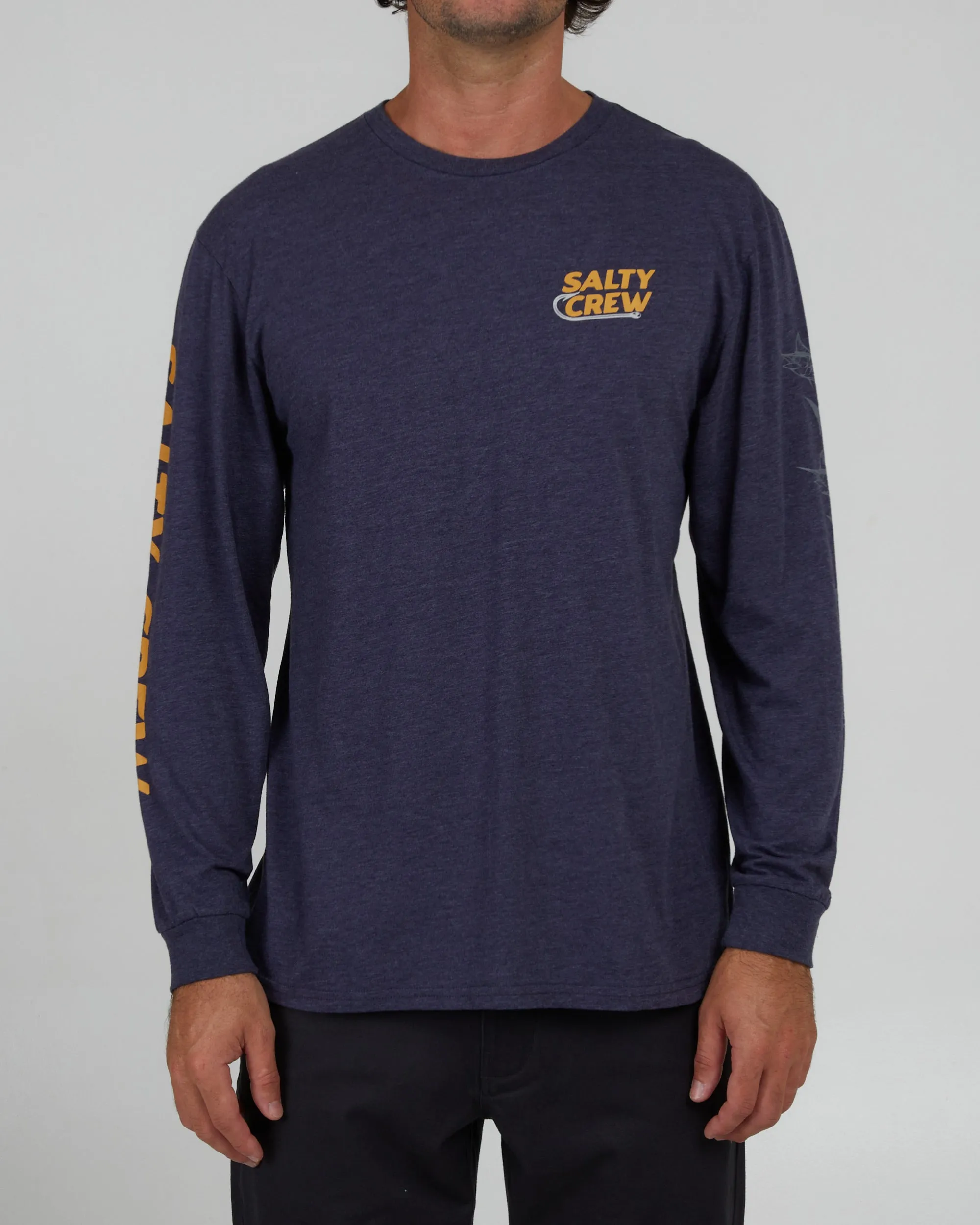 Hook Up Navy Heather L/S Premium Tee