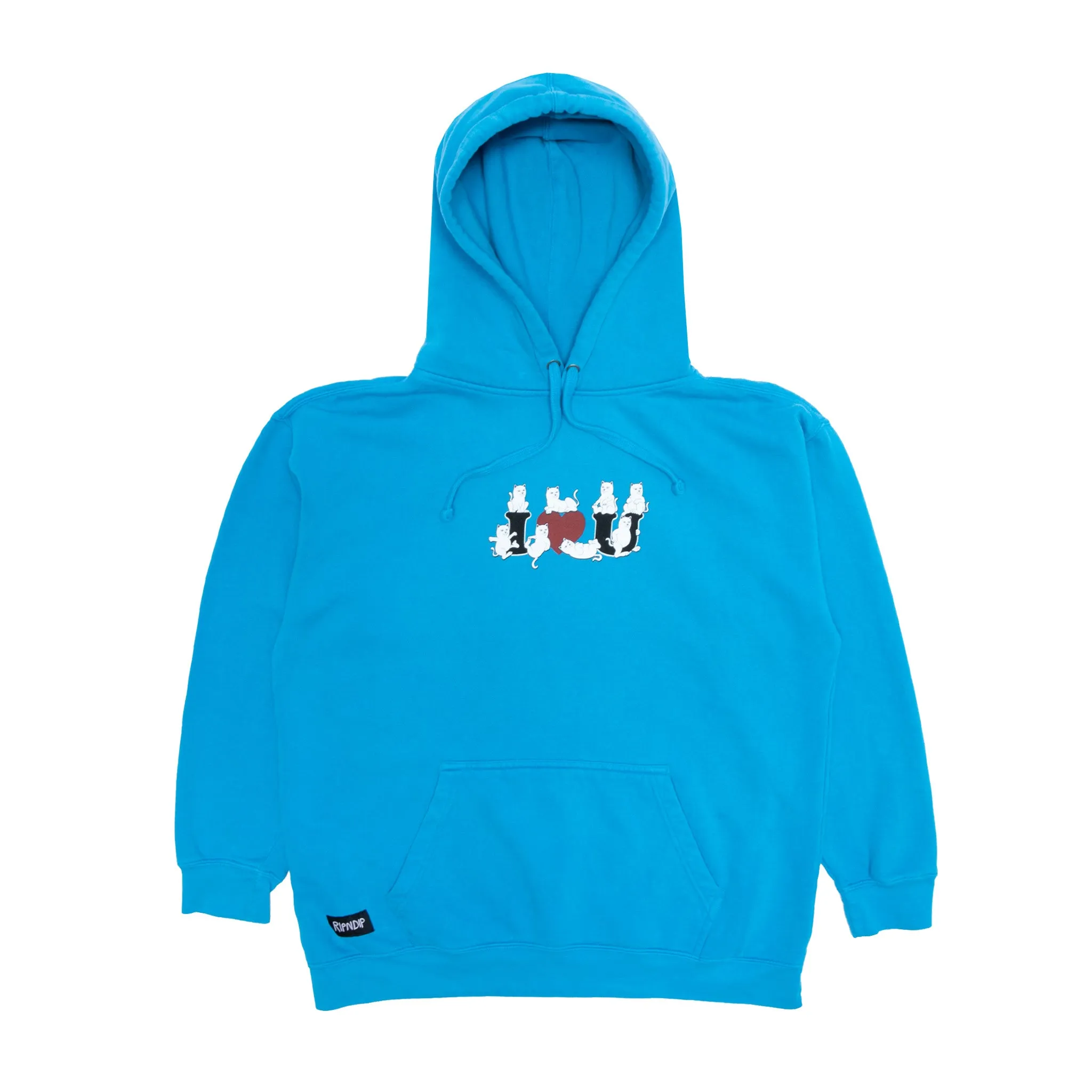 I Heart U Hoodie (Azure Blue)