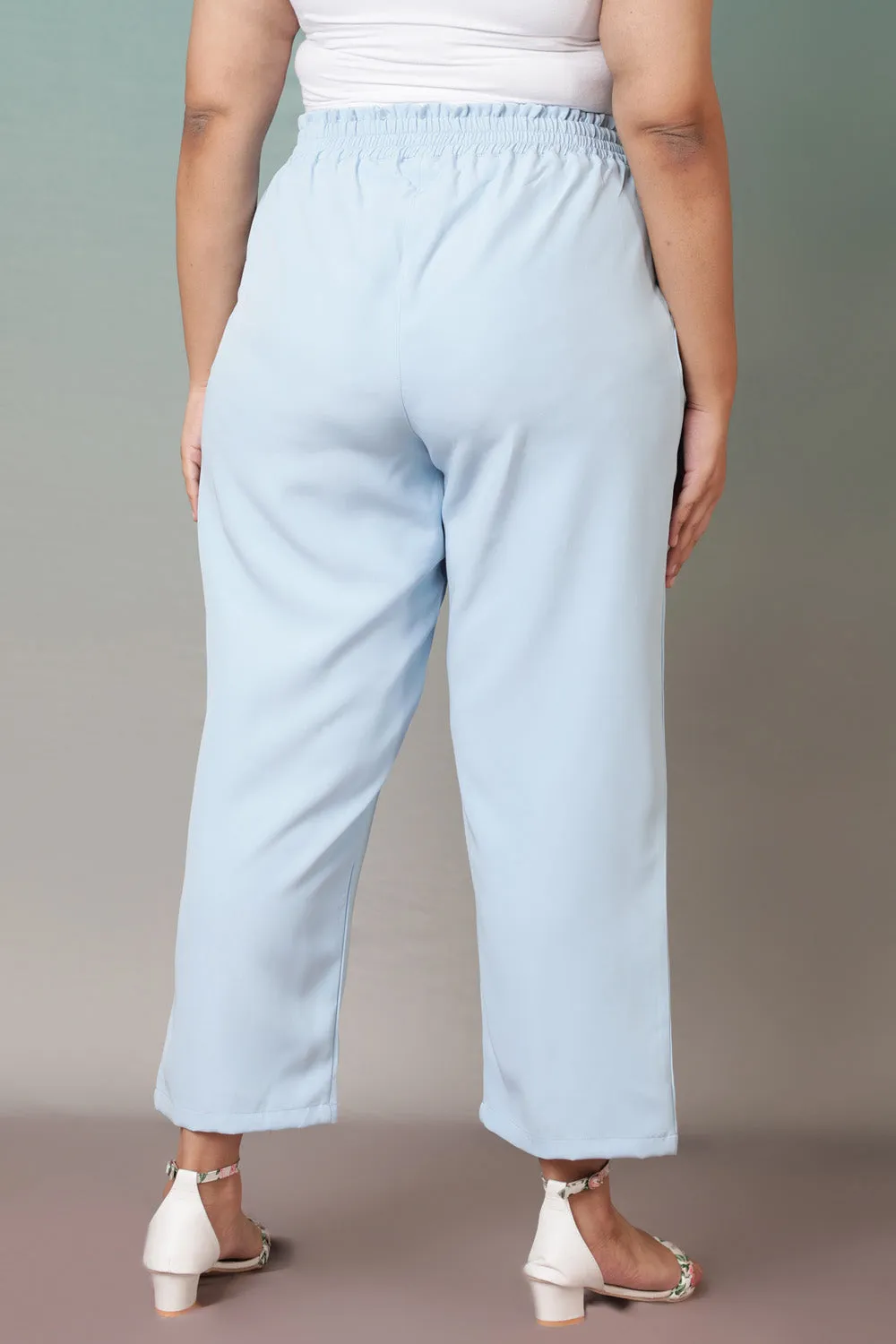 Ice Blue High Waist Pants