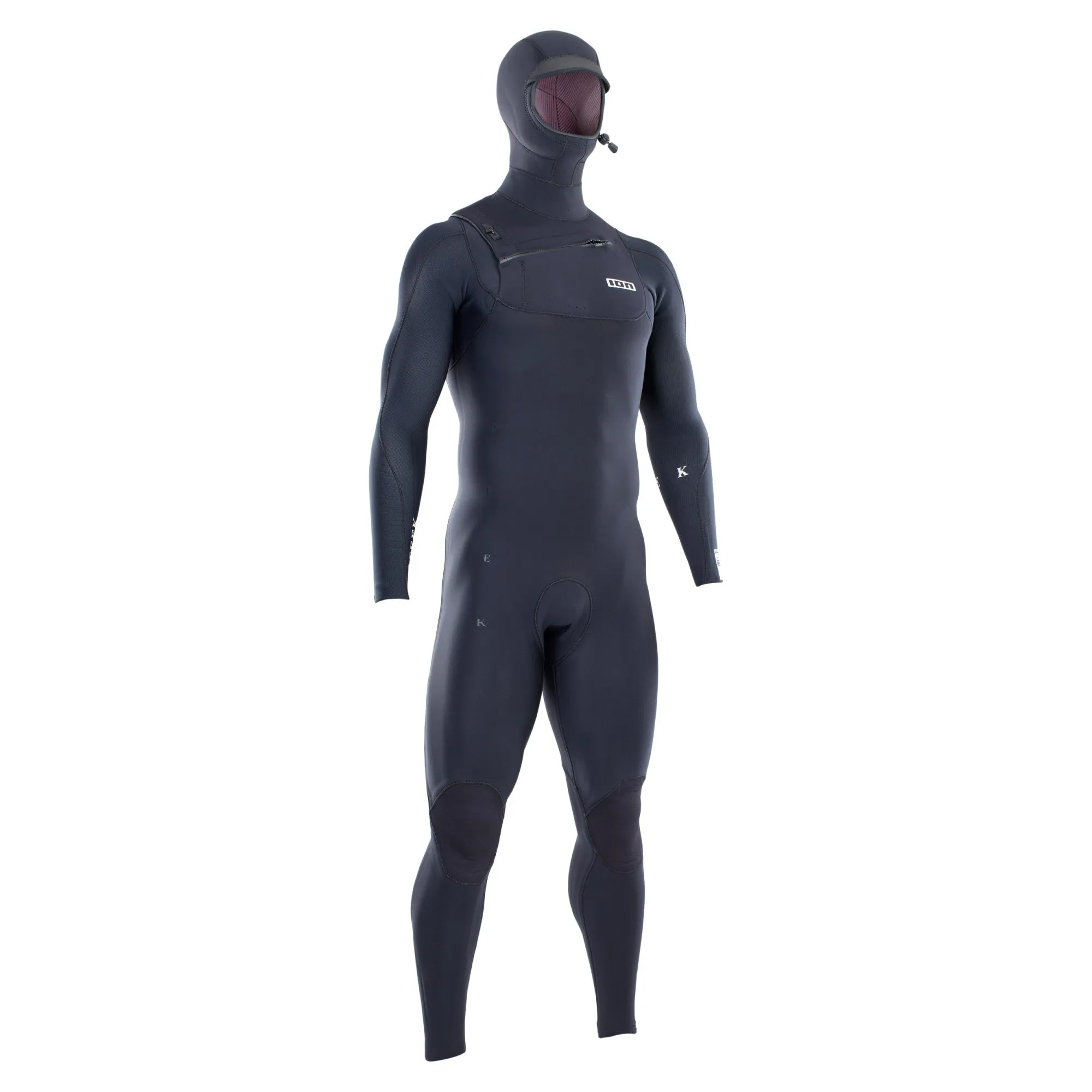 ION Mens Hooded Seek Amp Semidry 6/5mm Front Zip Wetsuit