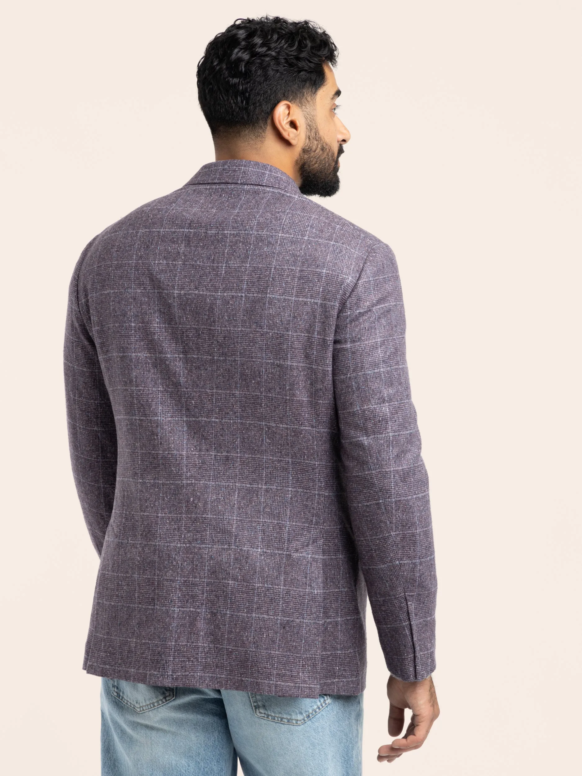 Iris Purple Silk-Wool-Cashmere Sport Jacket