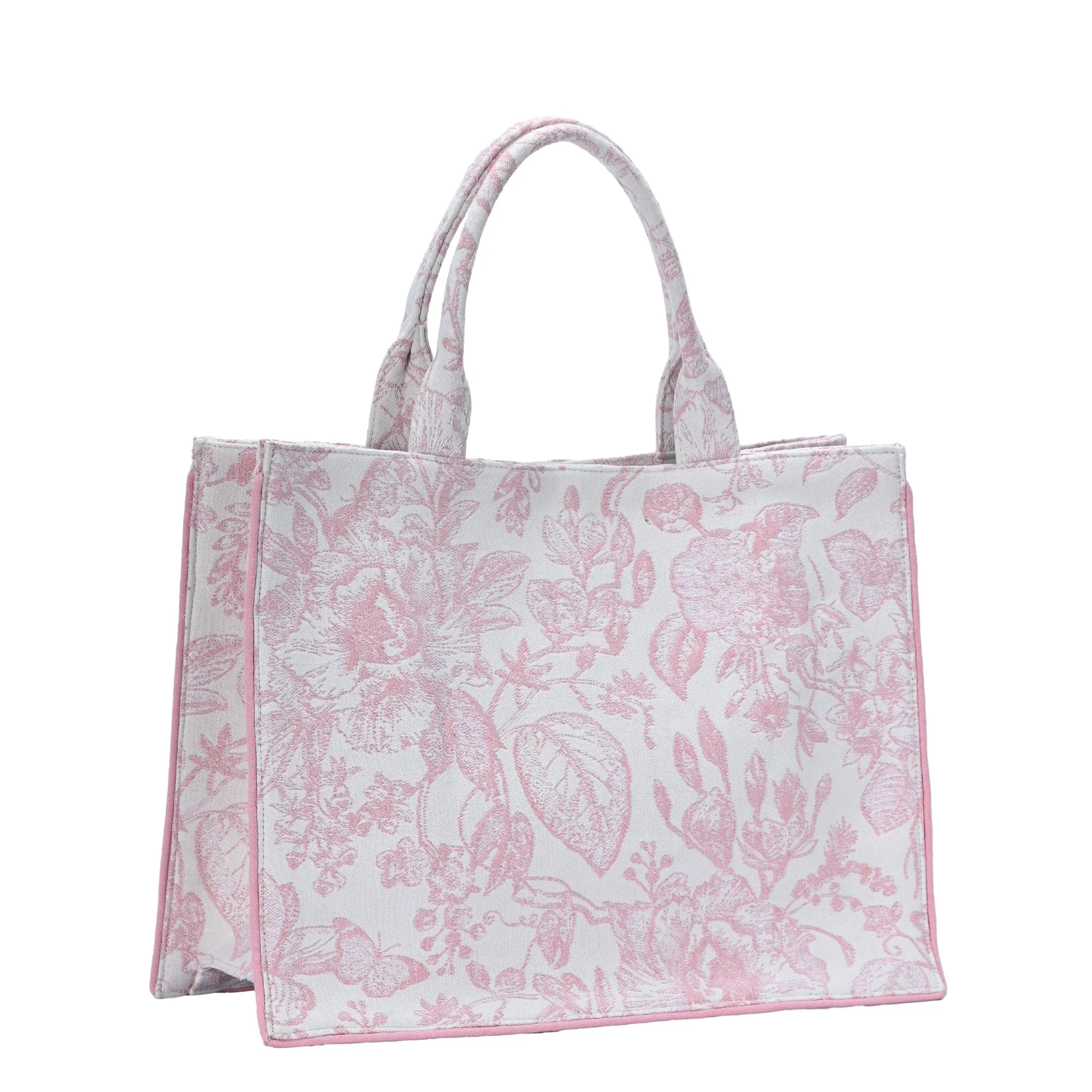 Isabella's Blossom Floral Jacquard Book Tote