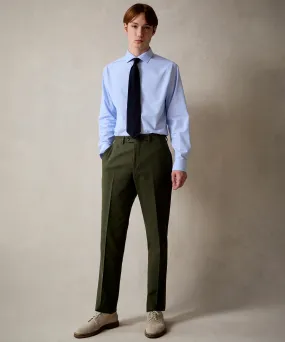 Italian Cotton Sutton Trouser in Olive