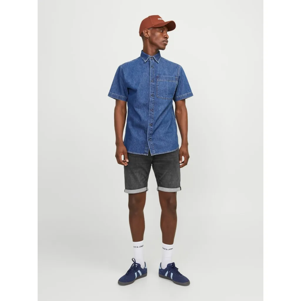 Jack & Jones Mens 'JJIRICK JJICON' Denim Shorts Regular Fit