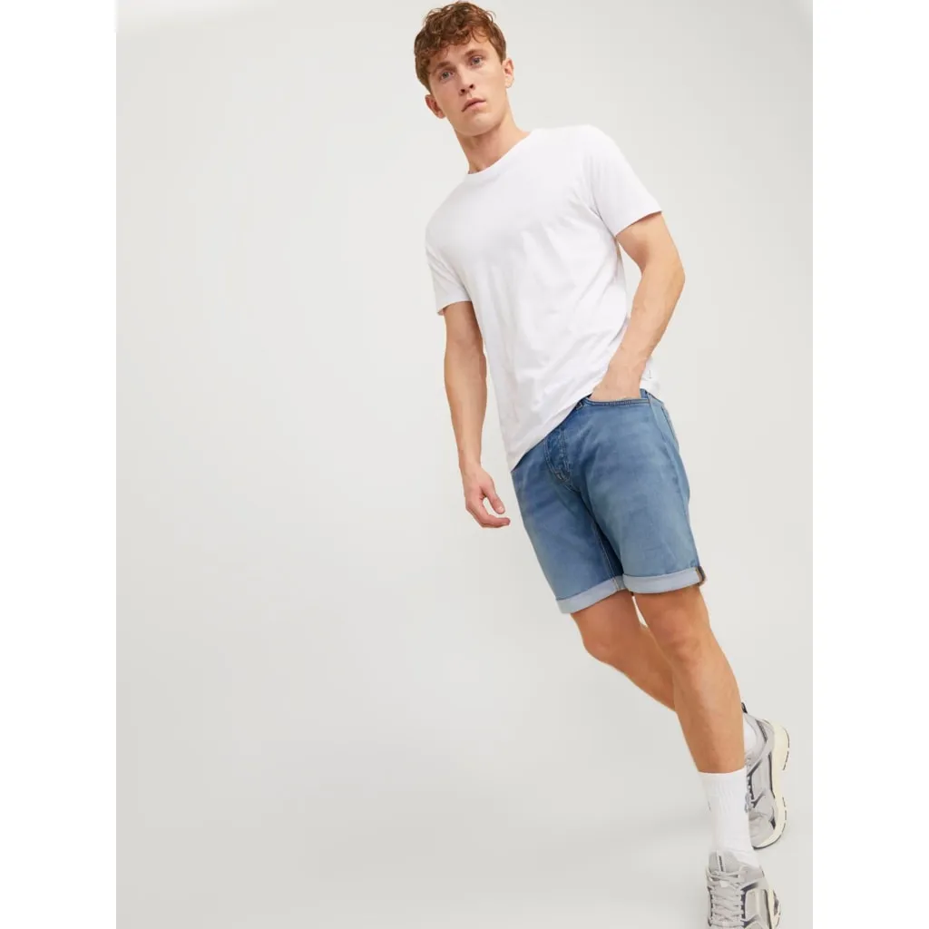 Jack & Jones Mens 'JJIRICK JJICON' Denim Shorts Regular Fit