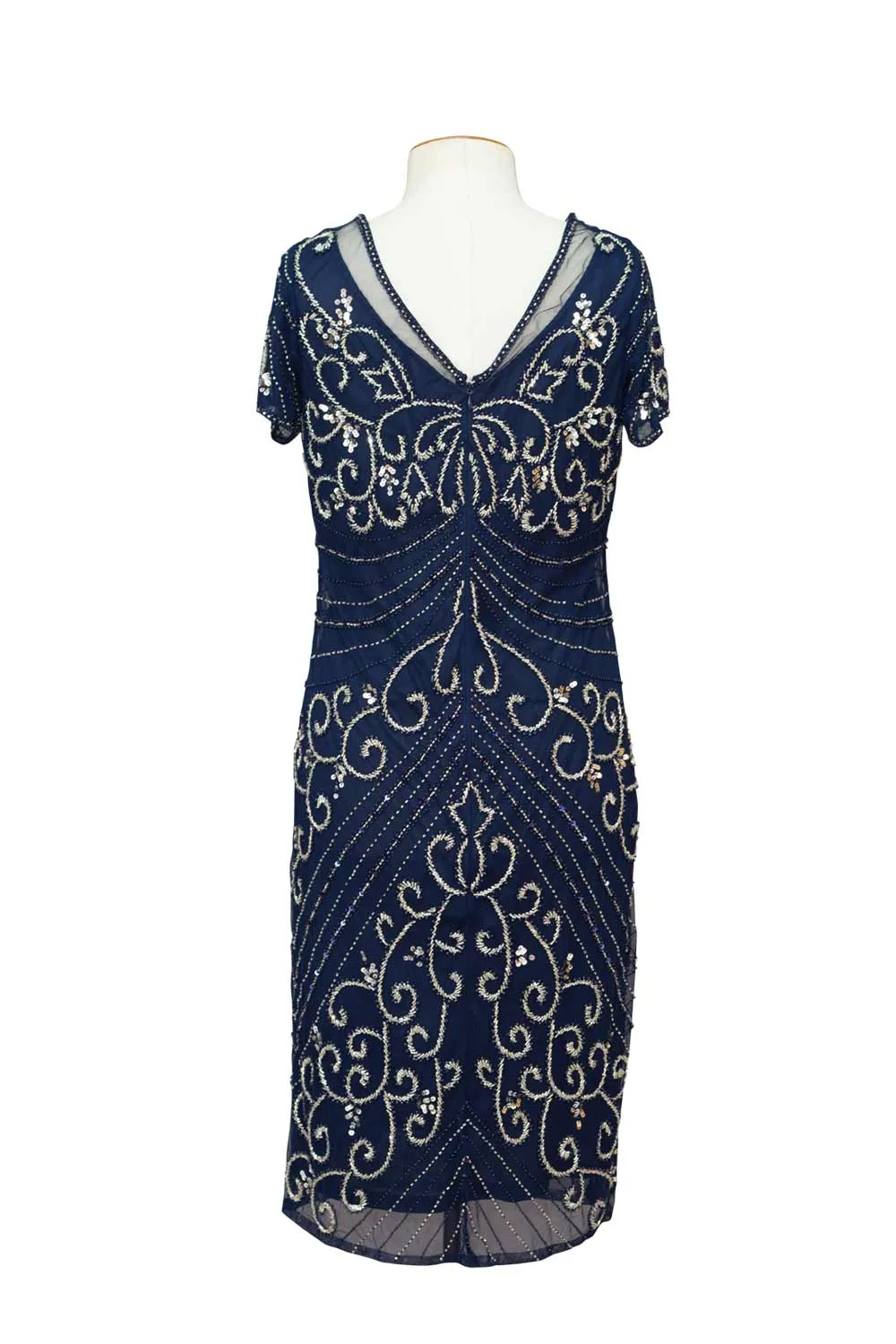 Jesse Harper - JH0264 Beaded v Neck Dress