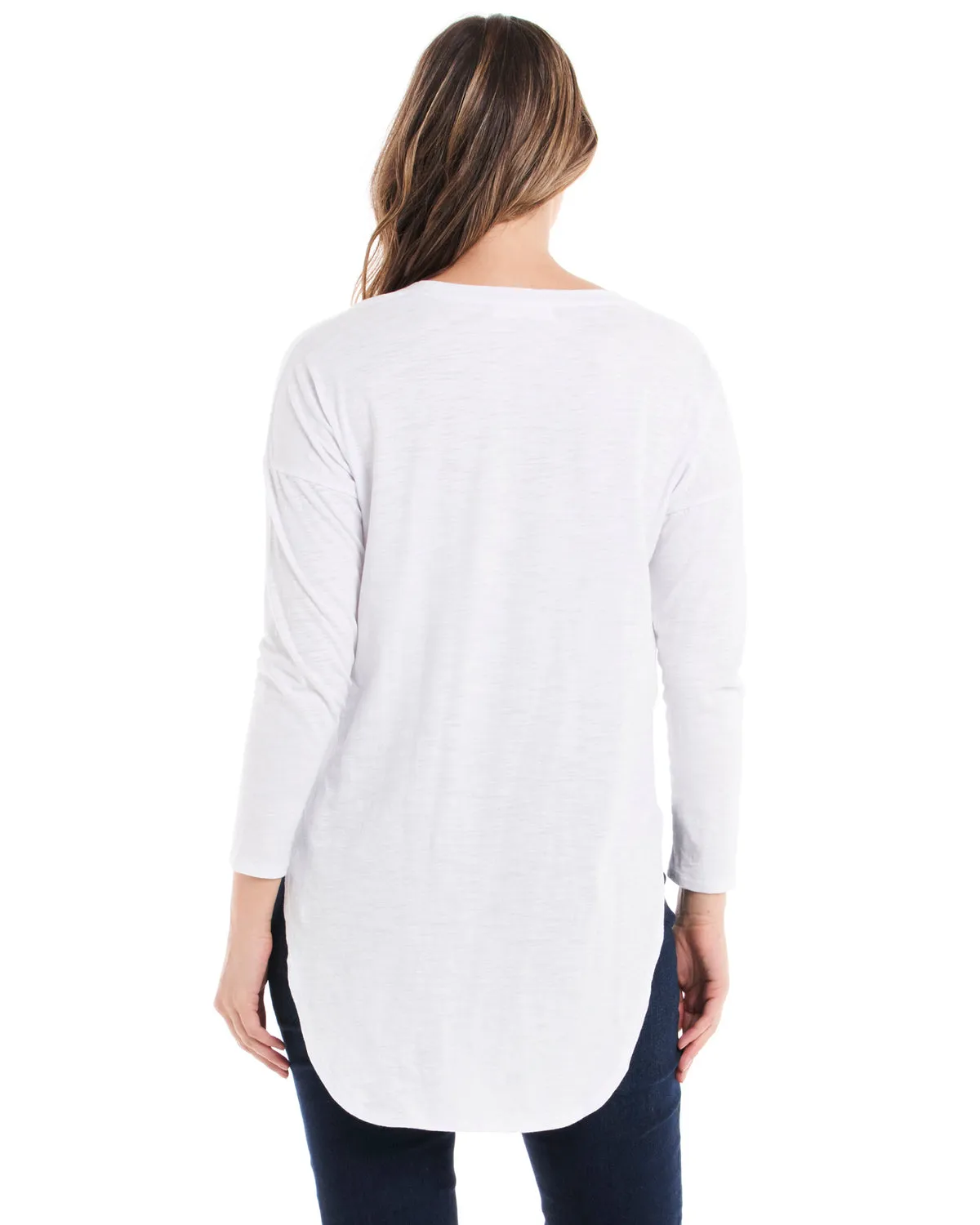 Jessie Long Sleeve Tee - White