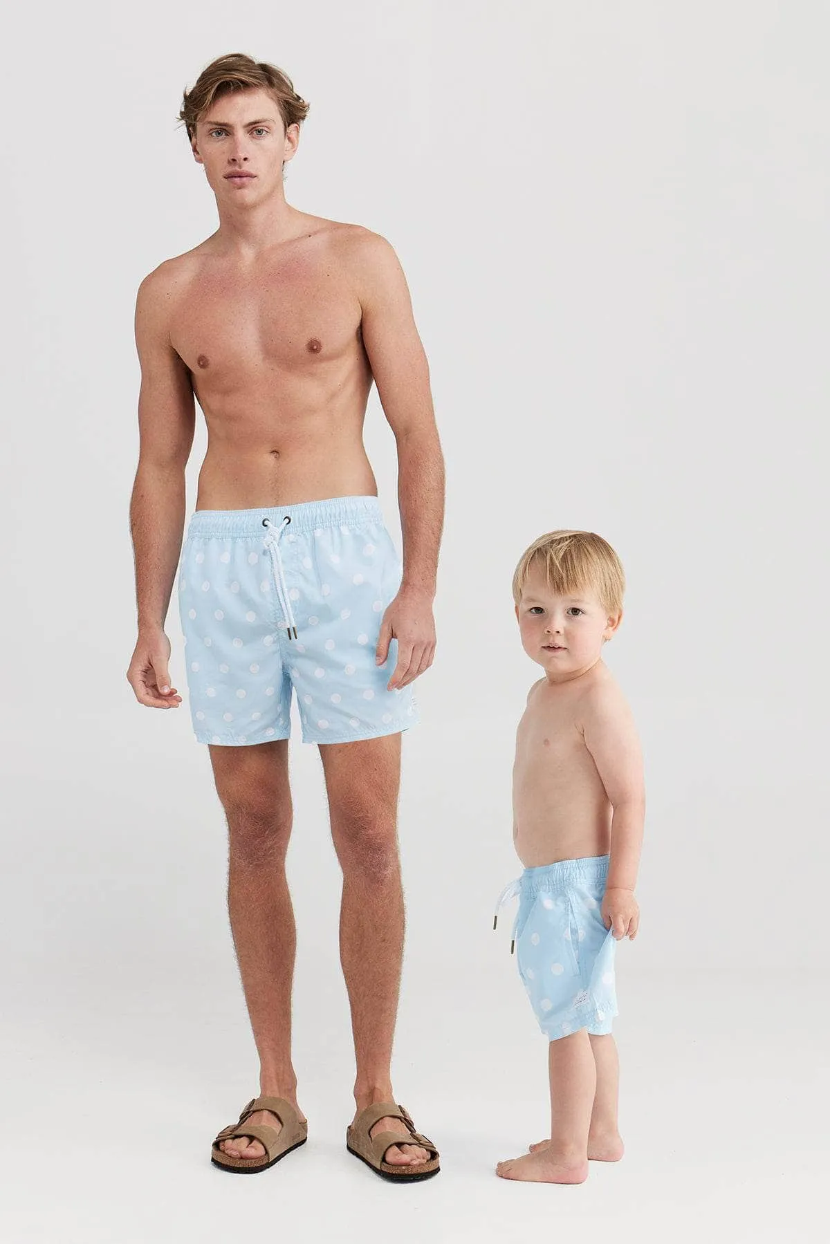 Jnr Henley Pale Blue Swim Shorts