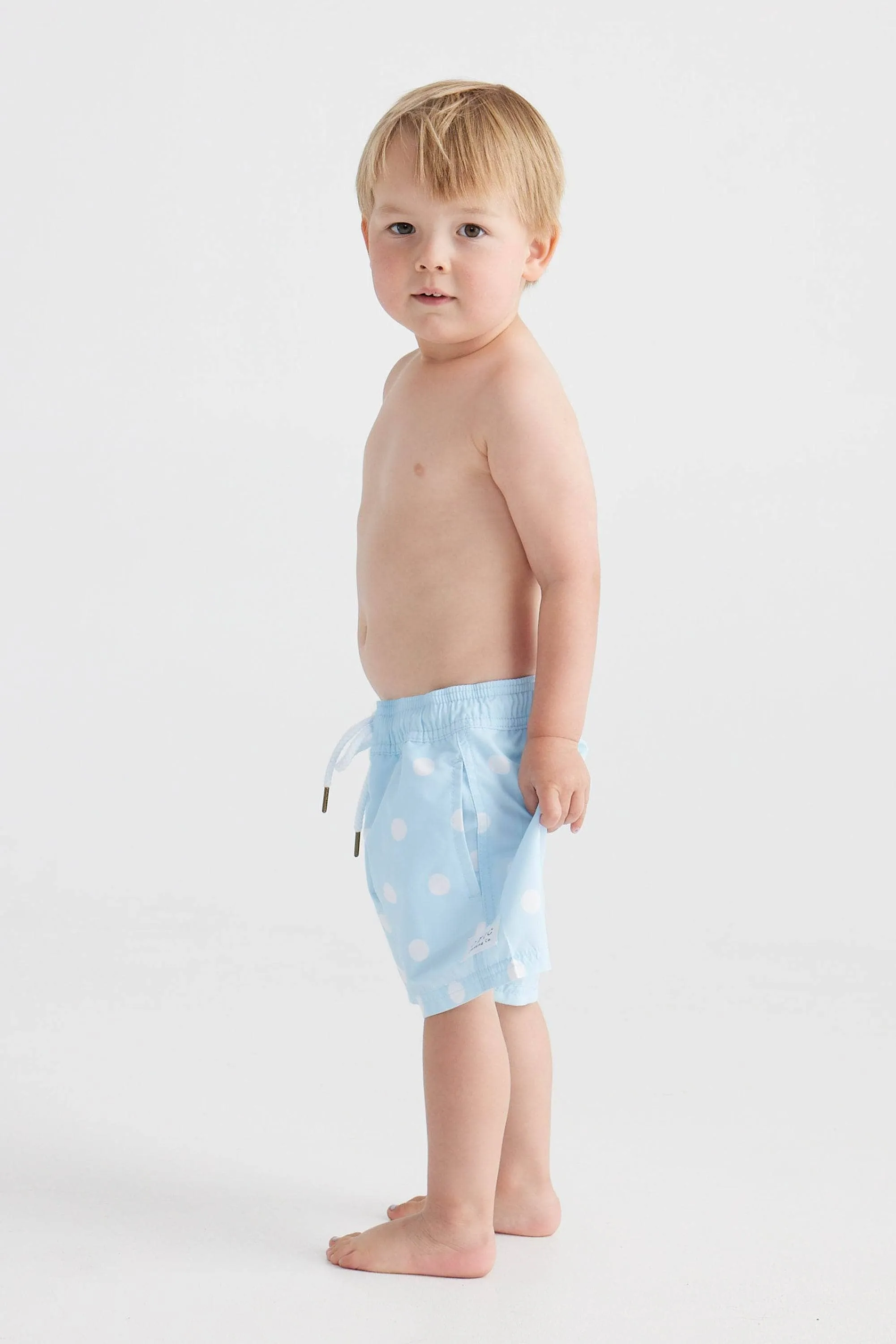 Jnr Henley Pale Blue Swim Shorts