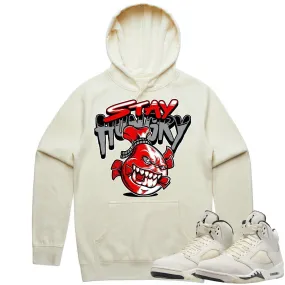 Jordan 5 Sail 5s Hoodie to Match - RED STAY HUNGRY