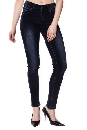 JOY - Regular Rise Skinny - Tinted Dark Indigo Rinse