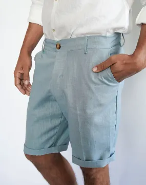 Keiko Linen Shorts light blue - Men