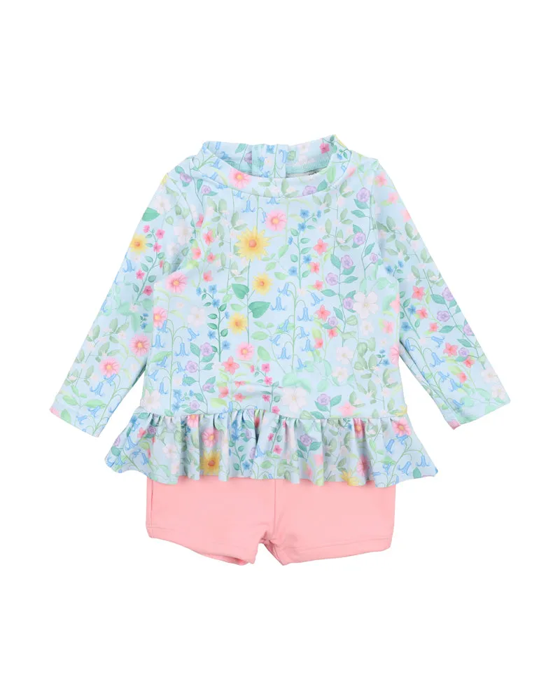 KELSEY LS RASH TOP SUNSUIT