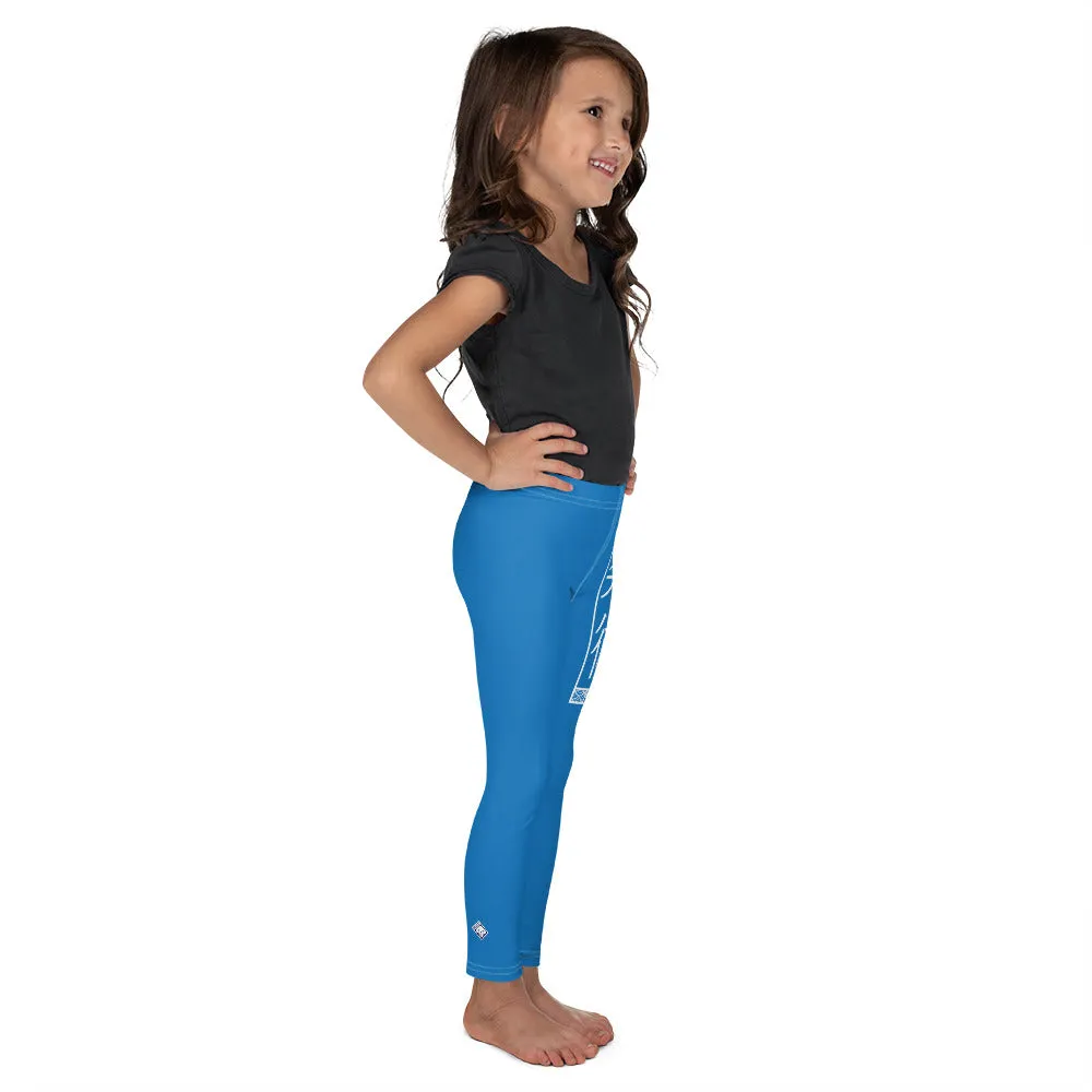 Kids' Girls Yoga Pants Workout Leggings Jiu-Jitsu 004 - Azul