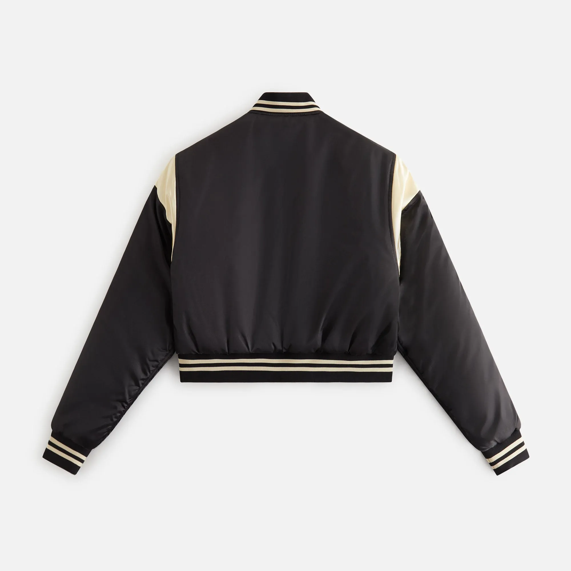 Kith Women Landry Cropped Varsity Bomber - Black