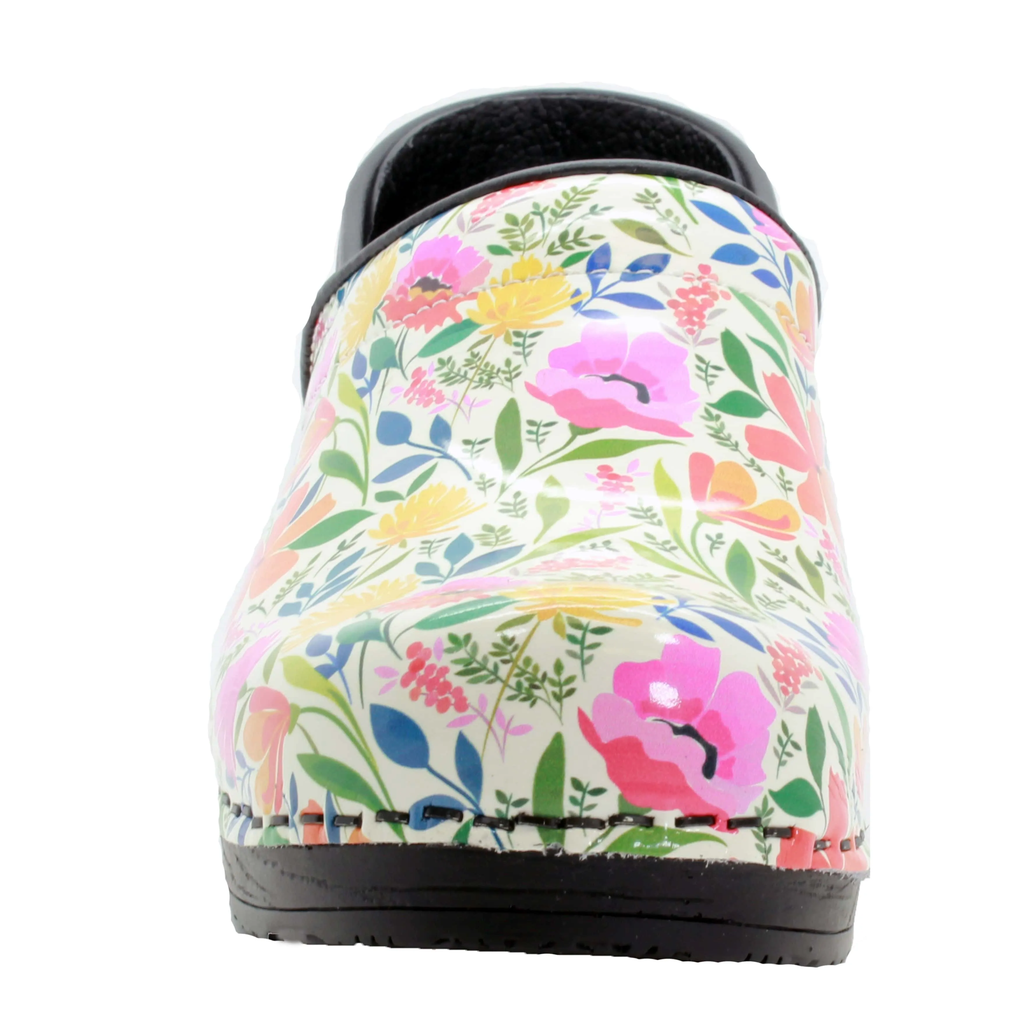 KLÄGN PROFESSIONAL Blomma Printed Leather Clogs - CLOSEOUT