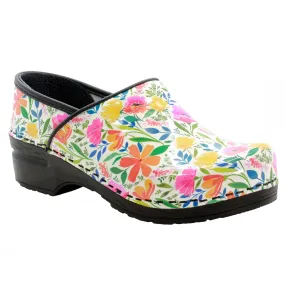 KLÄGN PROFESSIONAL Blomma Printed Leather Clogs - CLOSEOUT