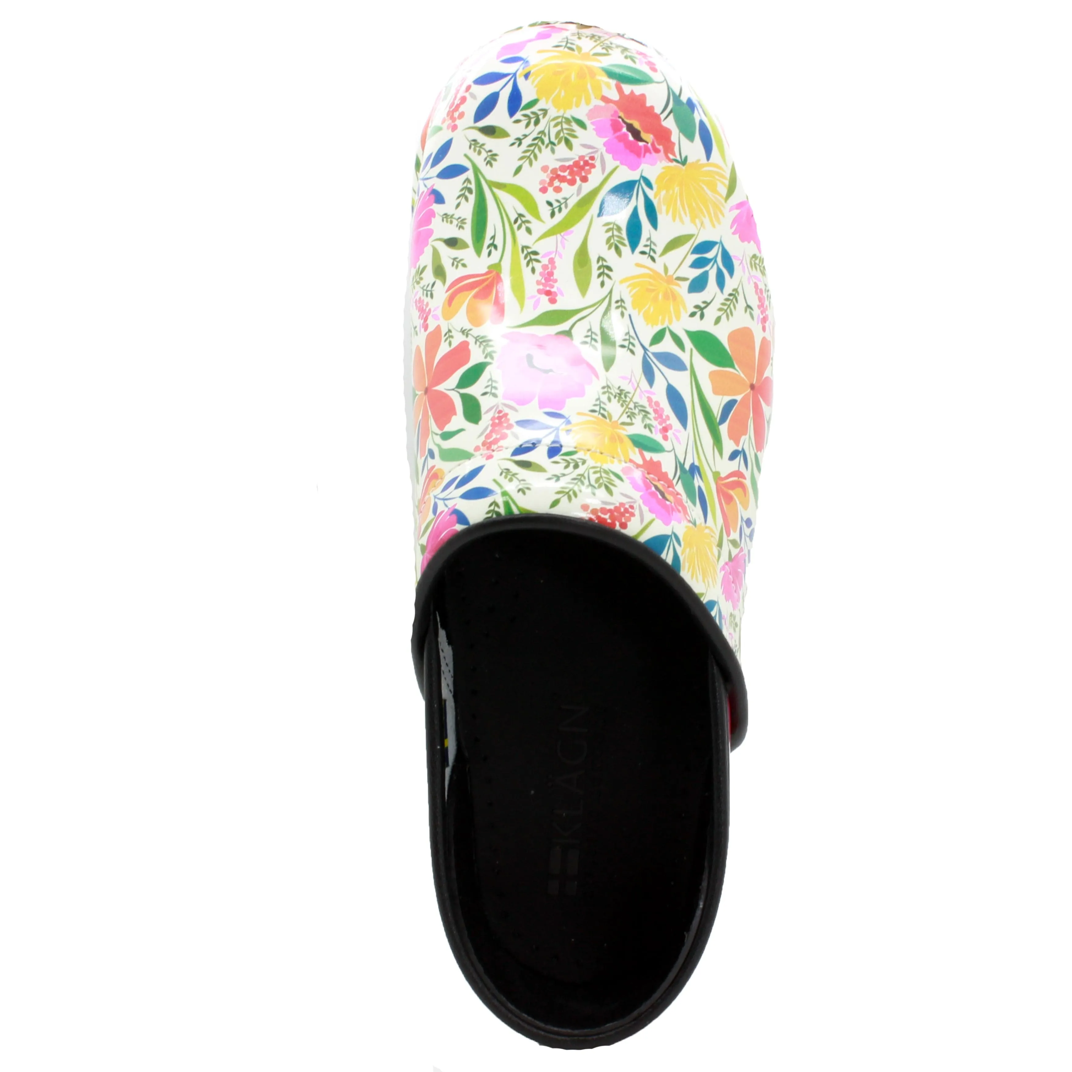 KLÄGN PROFESSIONAL Blomma Printed Leather Clogs - CLOSEOUT