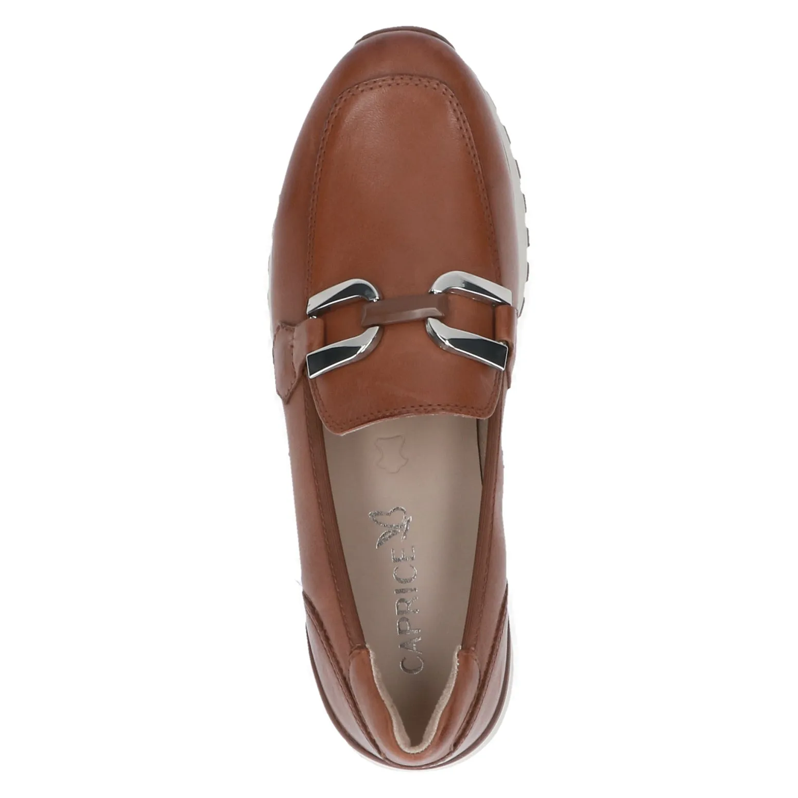 Ladies Caprice  Loafer COGNAC Leather Slip On 24700-43 303