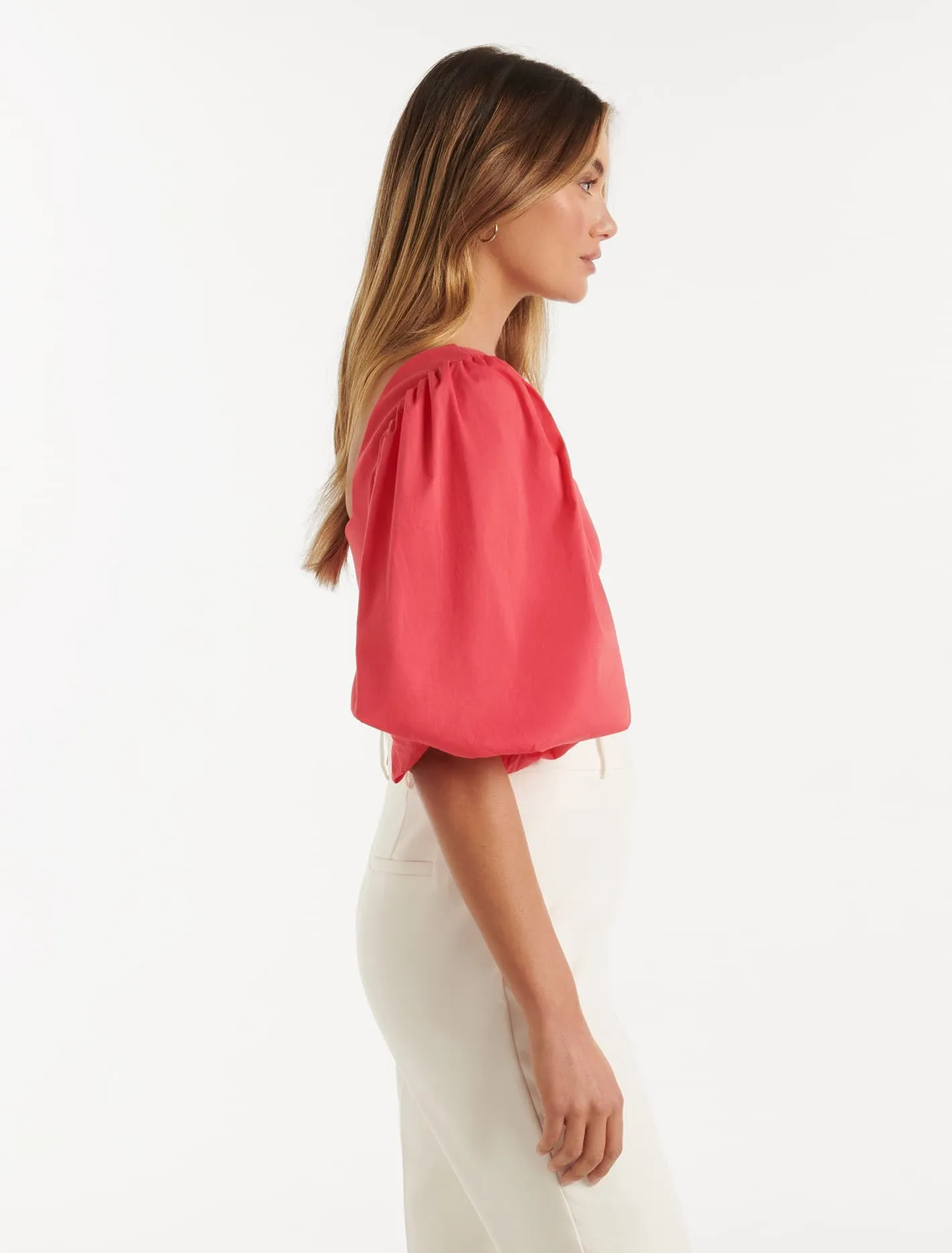 Lainey Crepe Balloon Sleeve Top