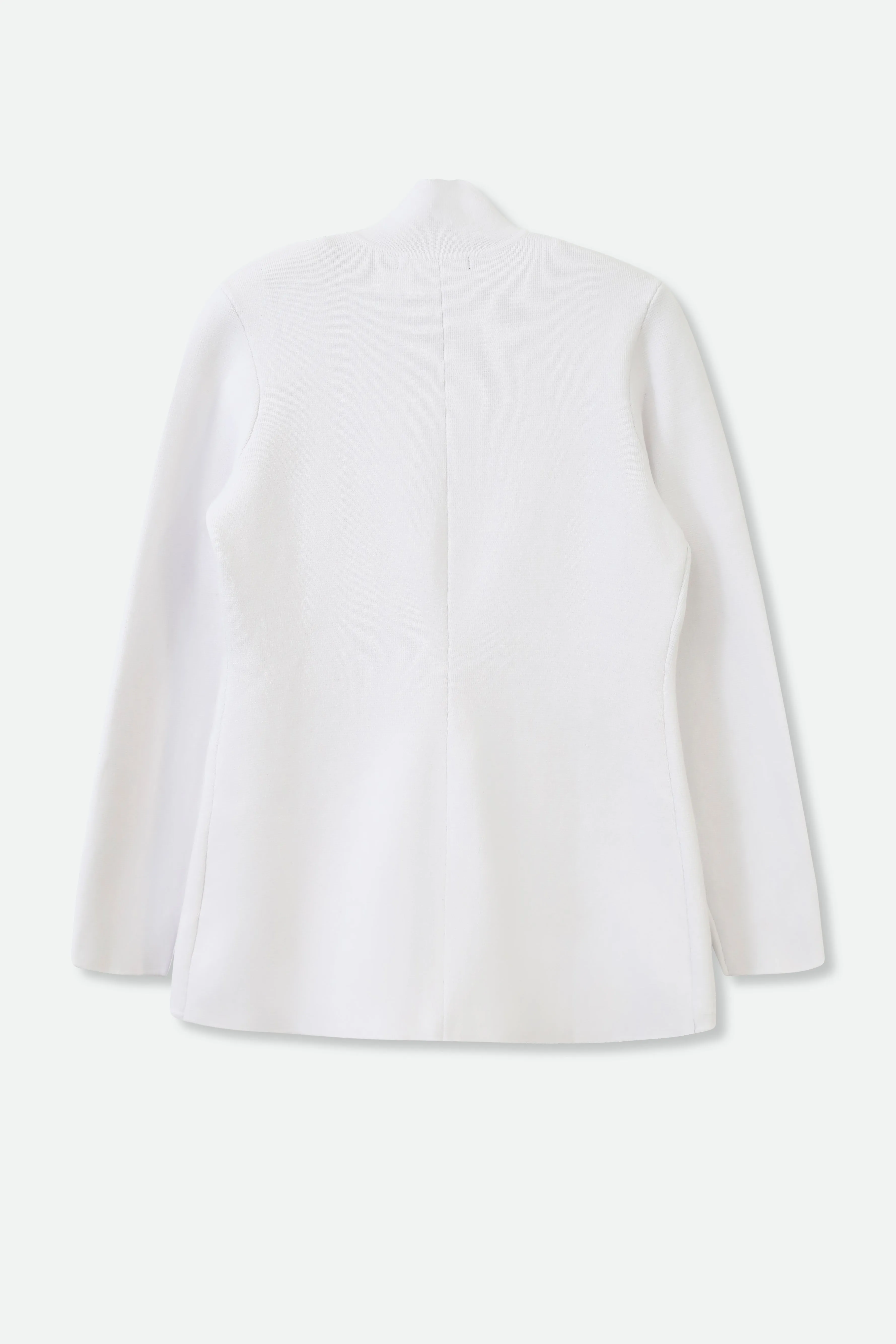 LENNOX PIMA COTTON KNIT BLAZER IN P WHITE