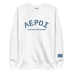 Leros Diving Academy Greece Embroidered Unisex Premium Sweatshirt