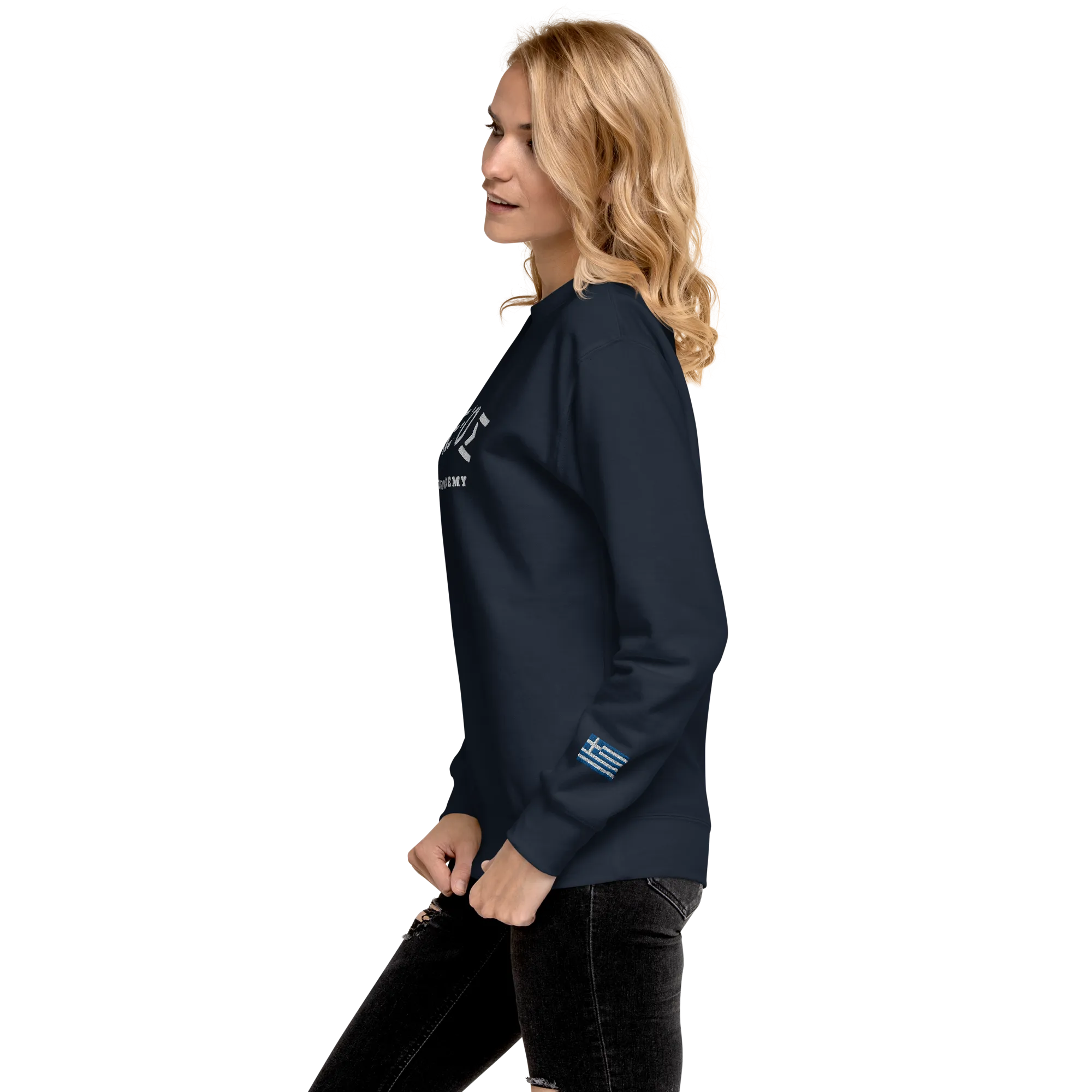 Leros Diving Academy Greece Embroidered Unisex Premium Sweatshirt