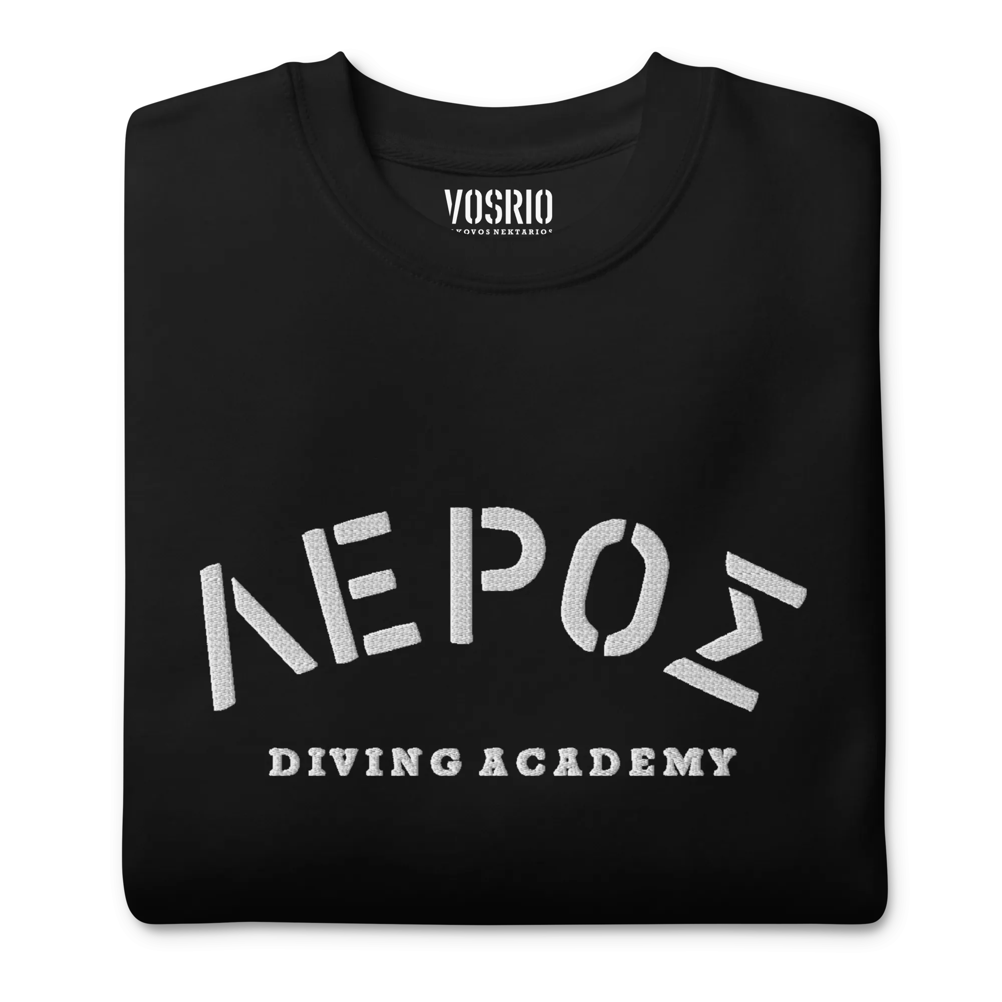 Leros Diving Academy Greece Embroidered Unisex Premium Sweatshirt