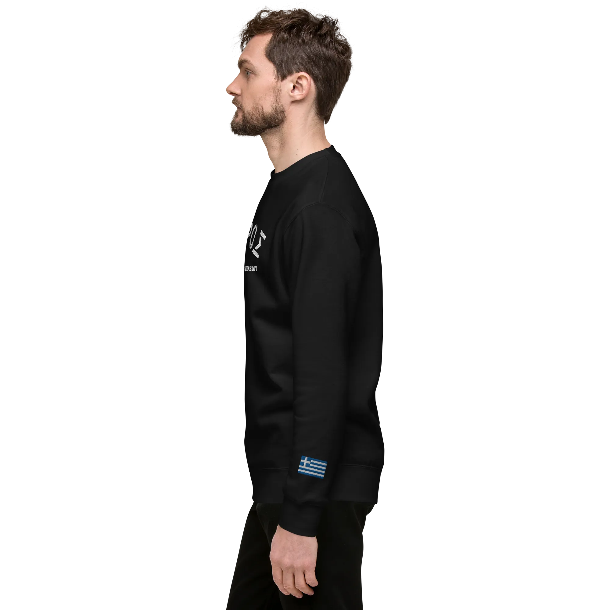 Leros Diving Academy Greece Embroidered Unisex Premium Sweatshirt