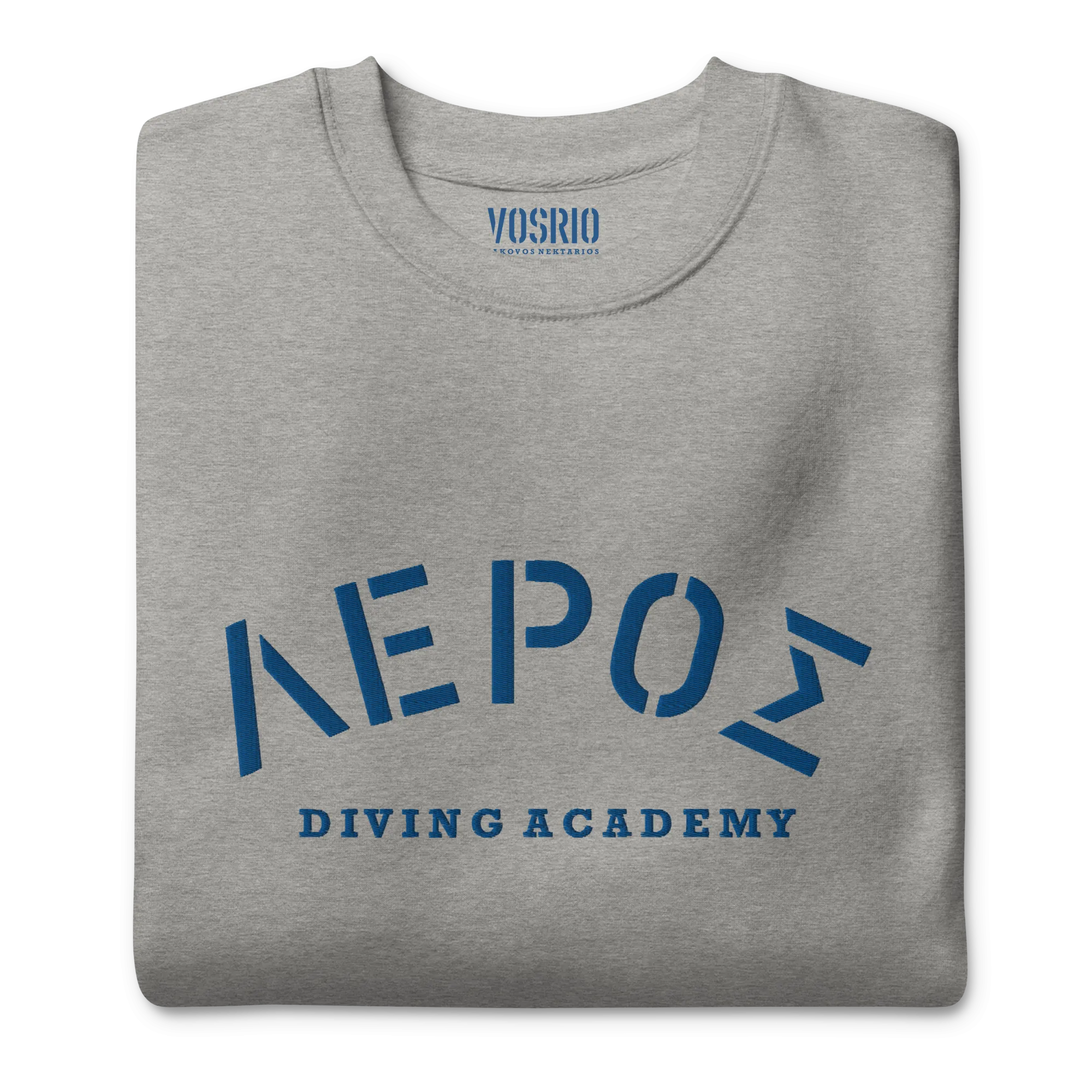 Leros Diving Academy Greece Embroidered Unisex Premium Sweatshirt