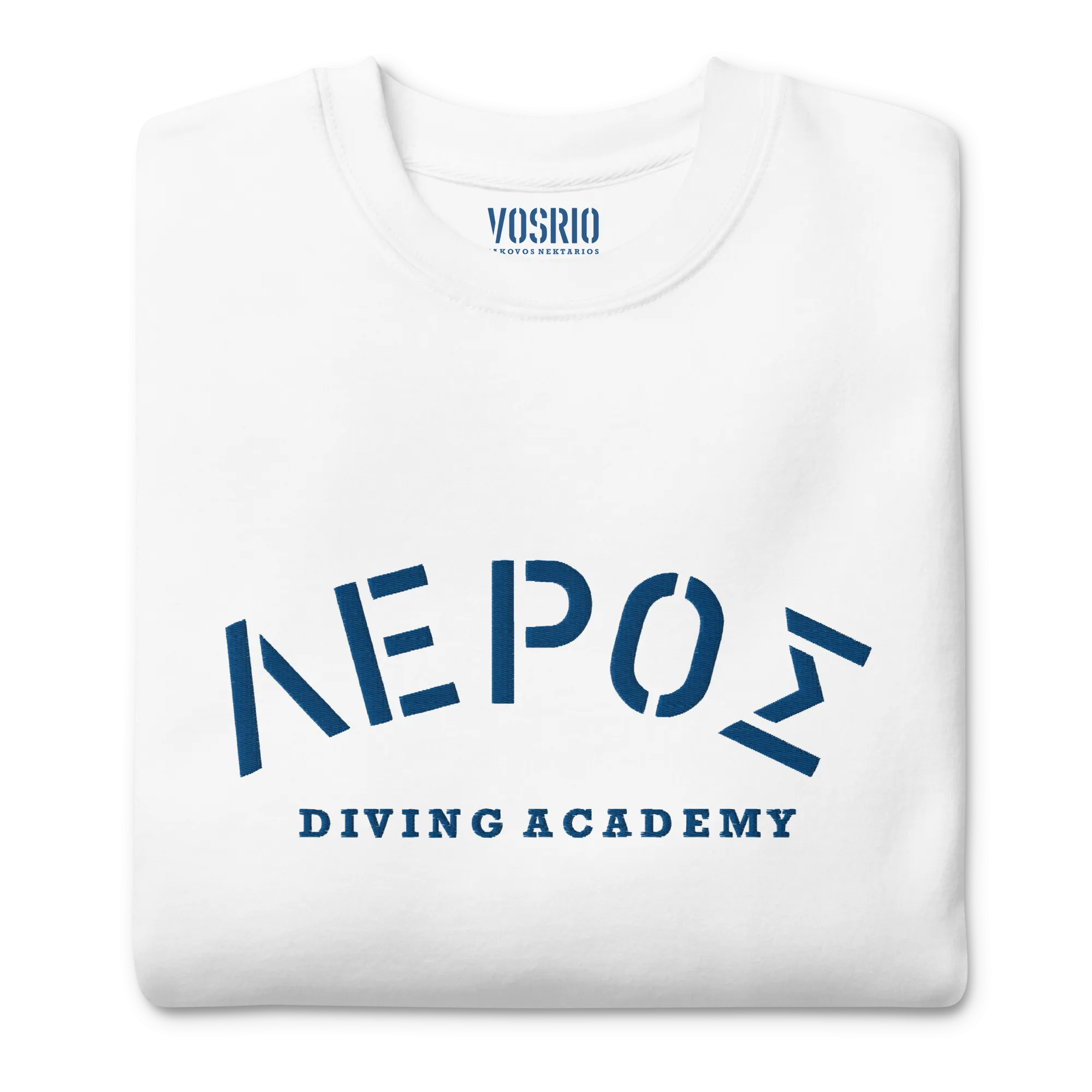 Leros Diving Academy Greece Embroidered Unisex Premium Sweatshirt