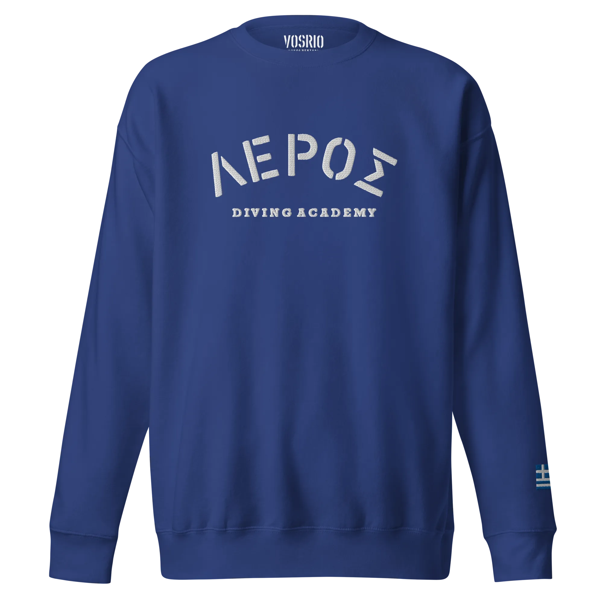 Leros Diving Academy Greece Embroidered Unisex Premium Sweatshirt