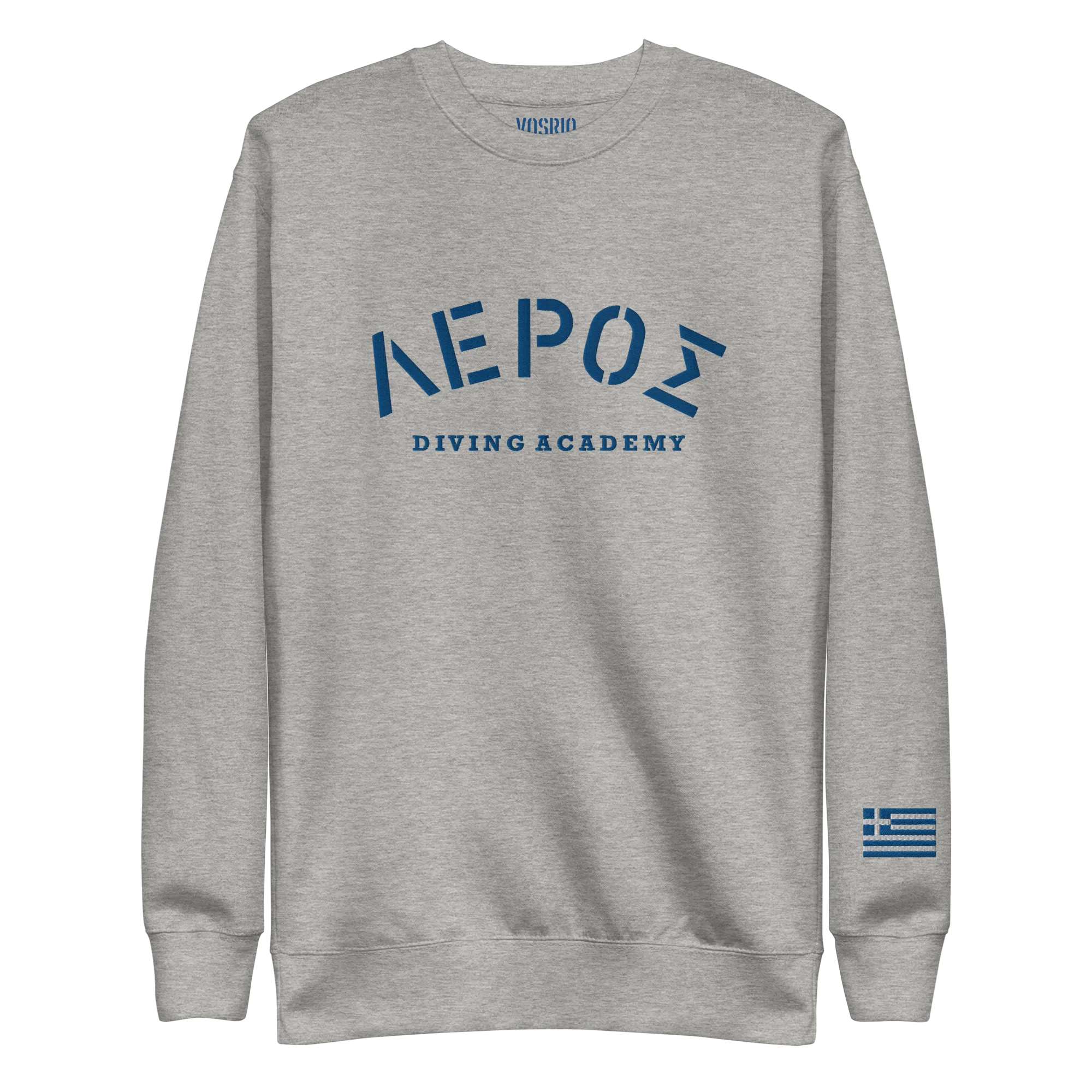 Leros Diving Academy Greece Embroidered Unisex Premium Sweatshirt