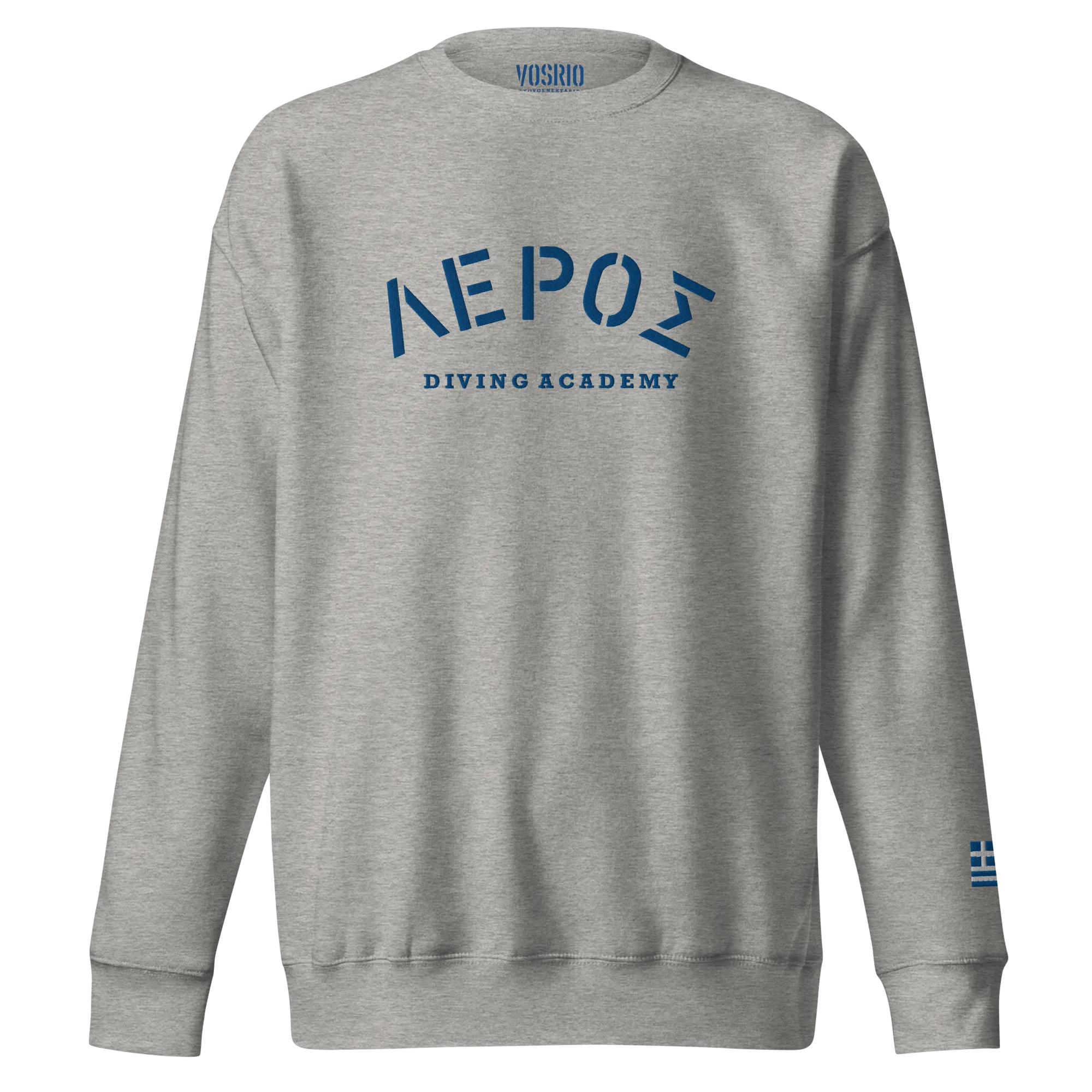 Leros Diving Academy Greece Embroidered Unisex Premium Sweatshirt