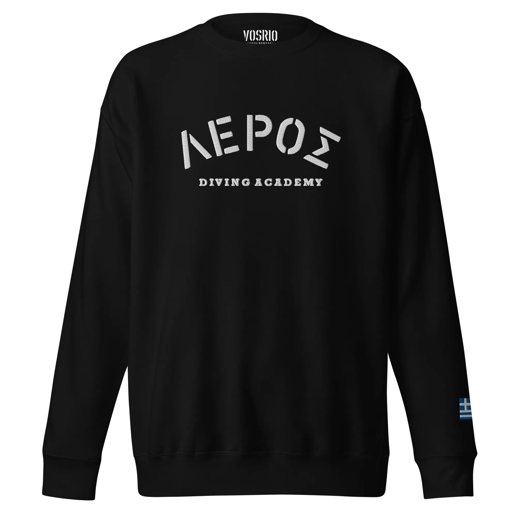 Leros Diving Academy Greece Embroidered Unisex Premium Sweatshirt